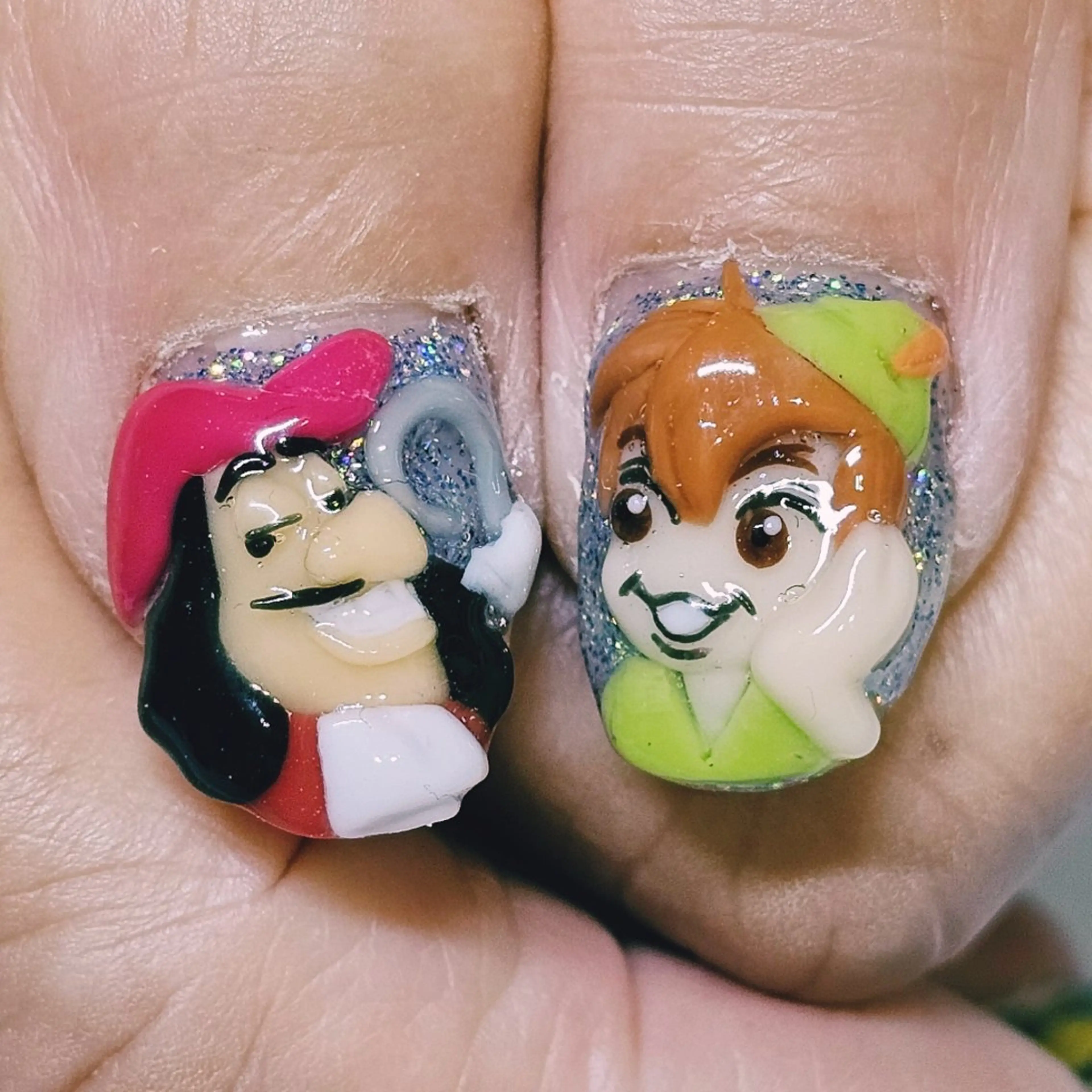 ネイル アートネイル ブルー ラメ(グリッター) ワンカラーネイル ハンドネイル よしだ ひろきのネイルデザイン