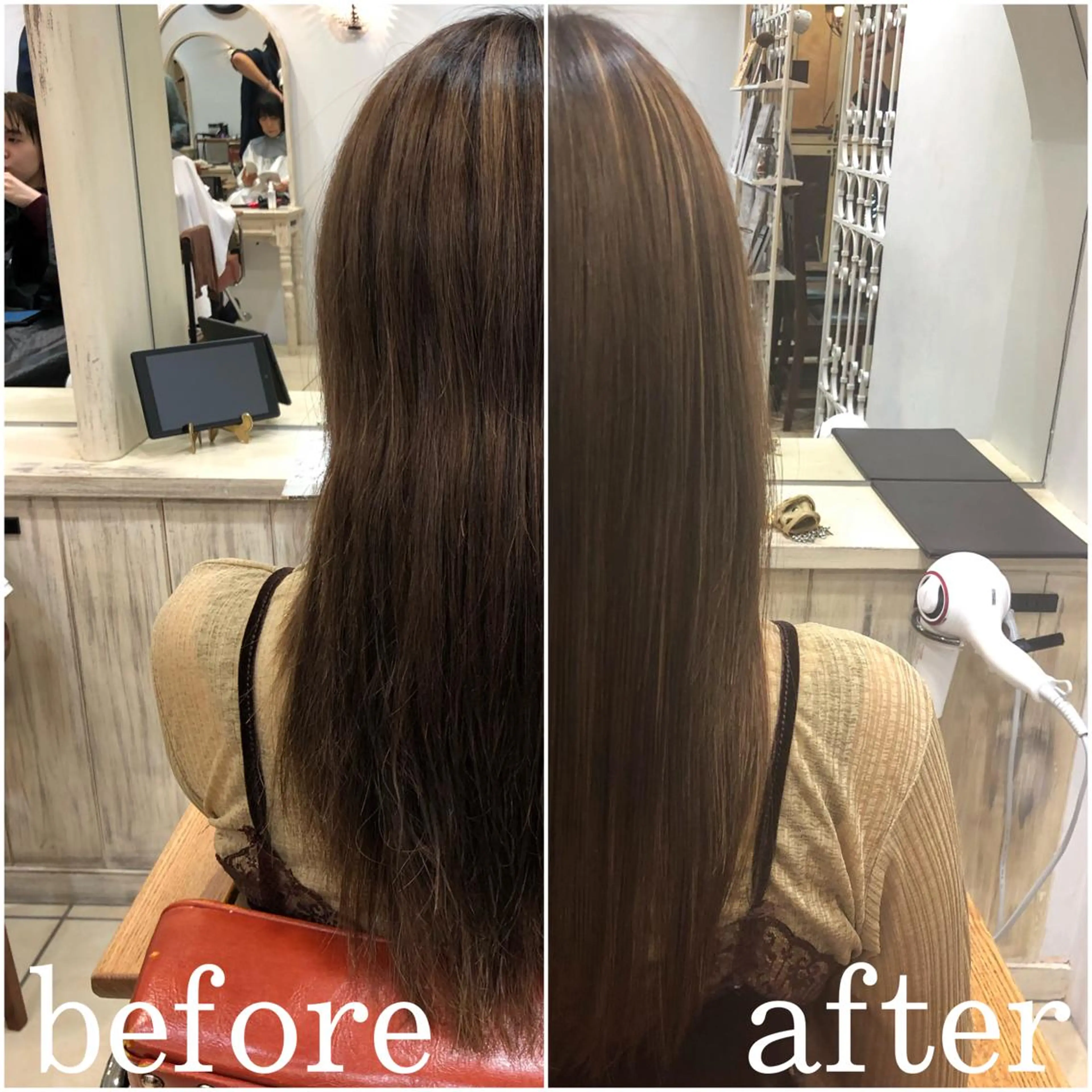 ロング トリートメント 酸熱トリートメント ＼脱・うねり& 広がり／gite菊のヘアスタイル