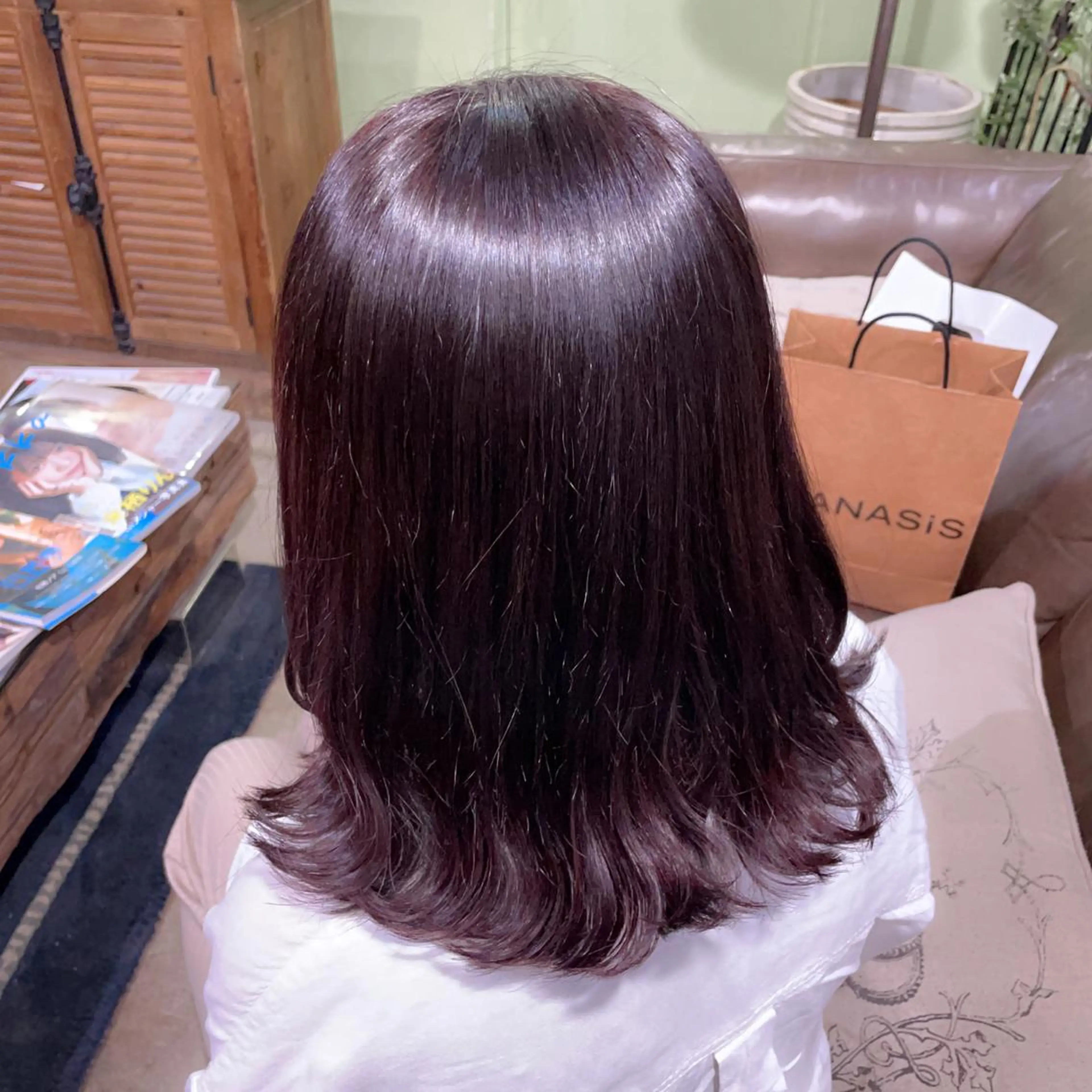 ミディアム カラー ブラウンカラー ラベンダーカラー ラベンダーブラウン ヘアカラー 🕊miki モテ髪🫧のヘアスタイル