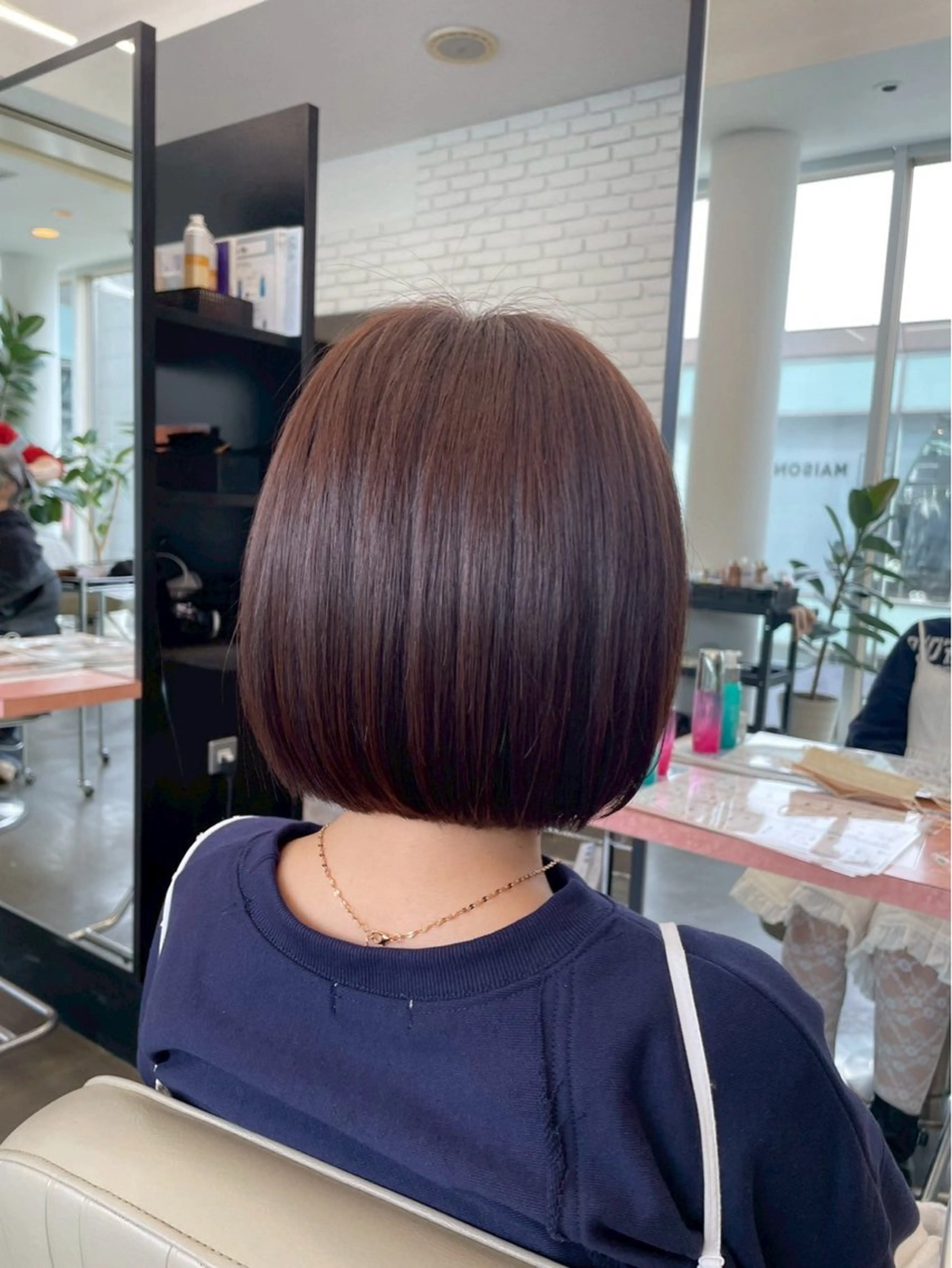 ショート ヘアアレンジ ボブ カット ヘアカラー トリートメント DIFINOaoyama所属・🎧ayaka/ボブ /透明感カラー🩵のヘアスタイル