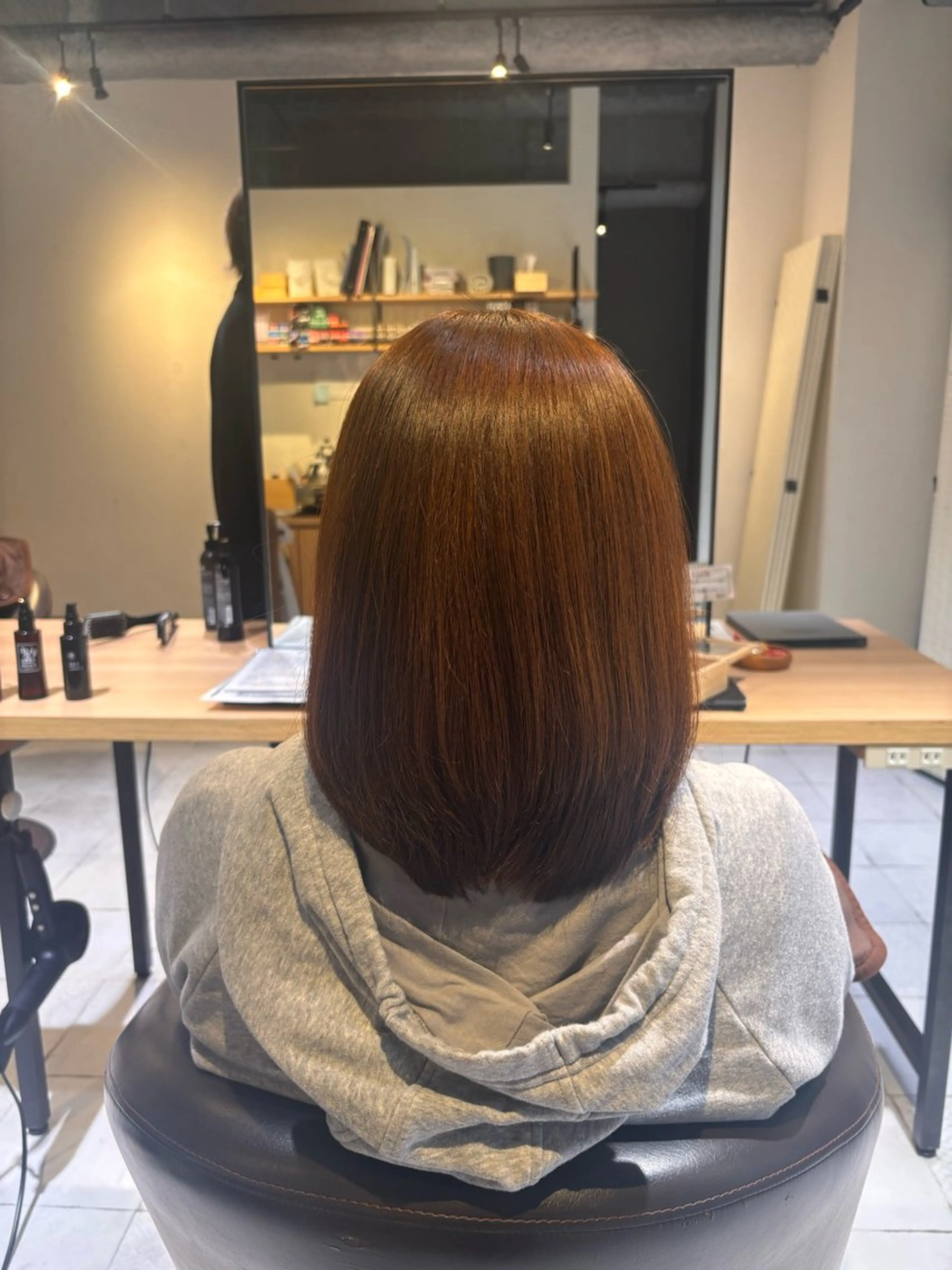 ミディアム 髪質改善 カット ヘアカラー トリートメント Racicu所属・尾形 百花のヘアスタイル