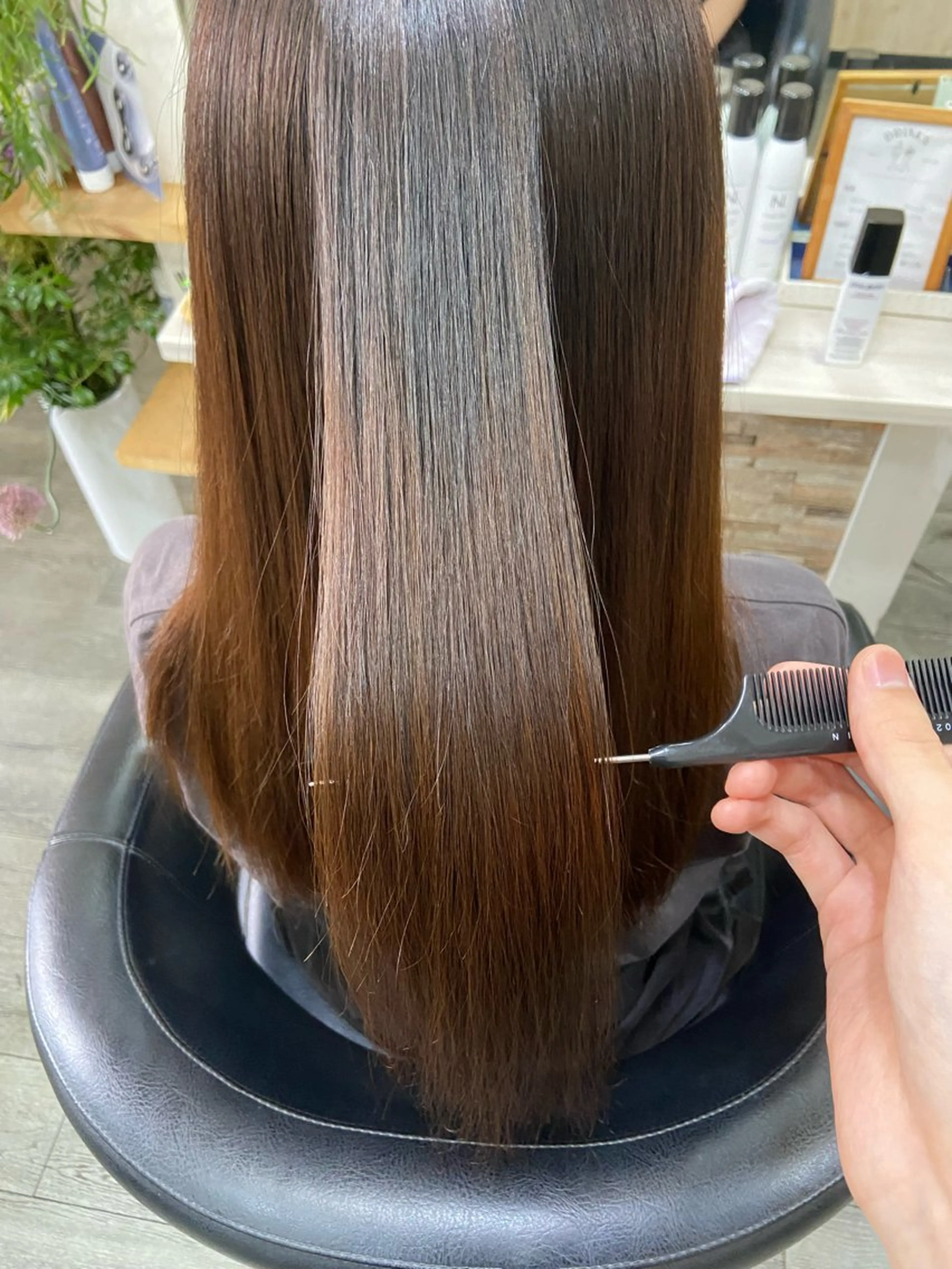 ロング パーマ 【縮毛矯正＆カラー】 RAN.のヘアスタイル