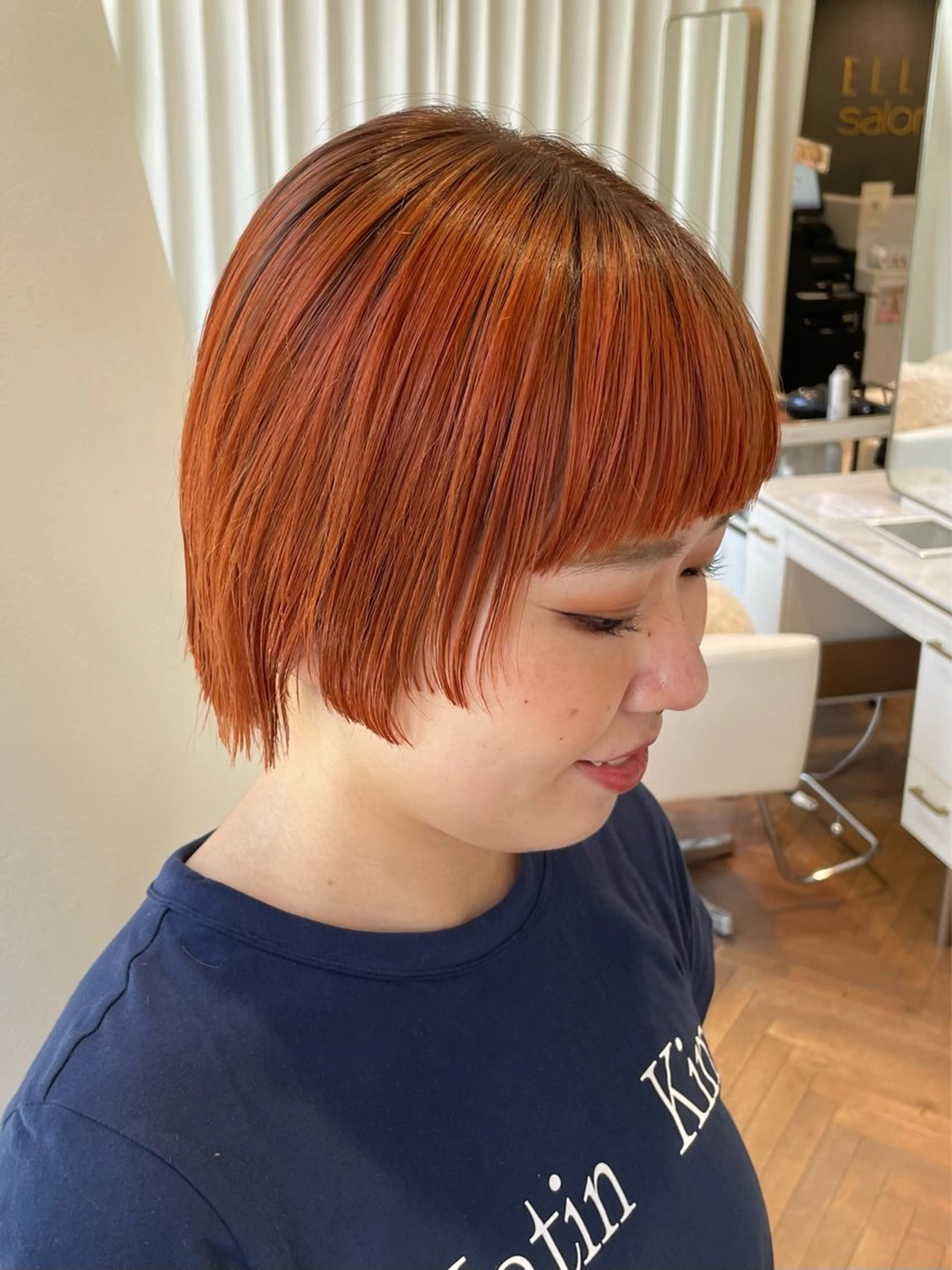 ショート カラー ブラウンカラー カット ヘアカラー ELLE salon サエのヘアスタイル