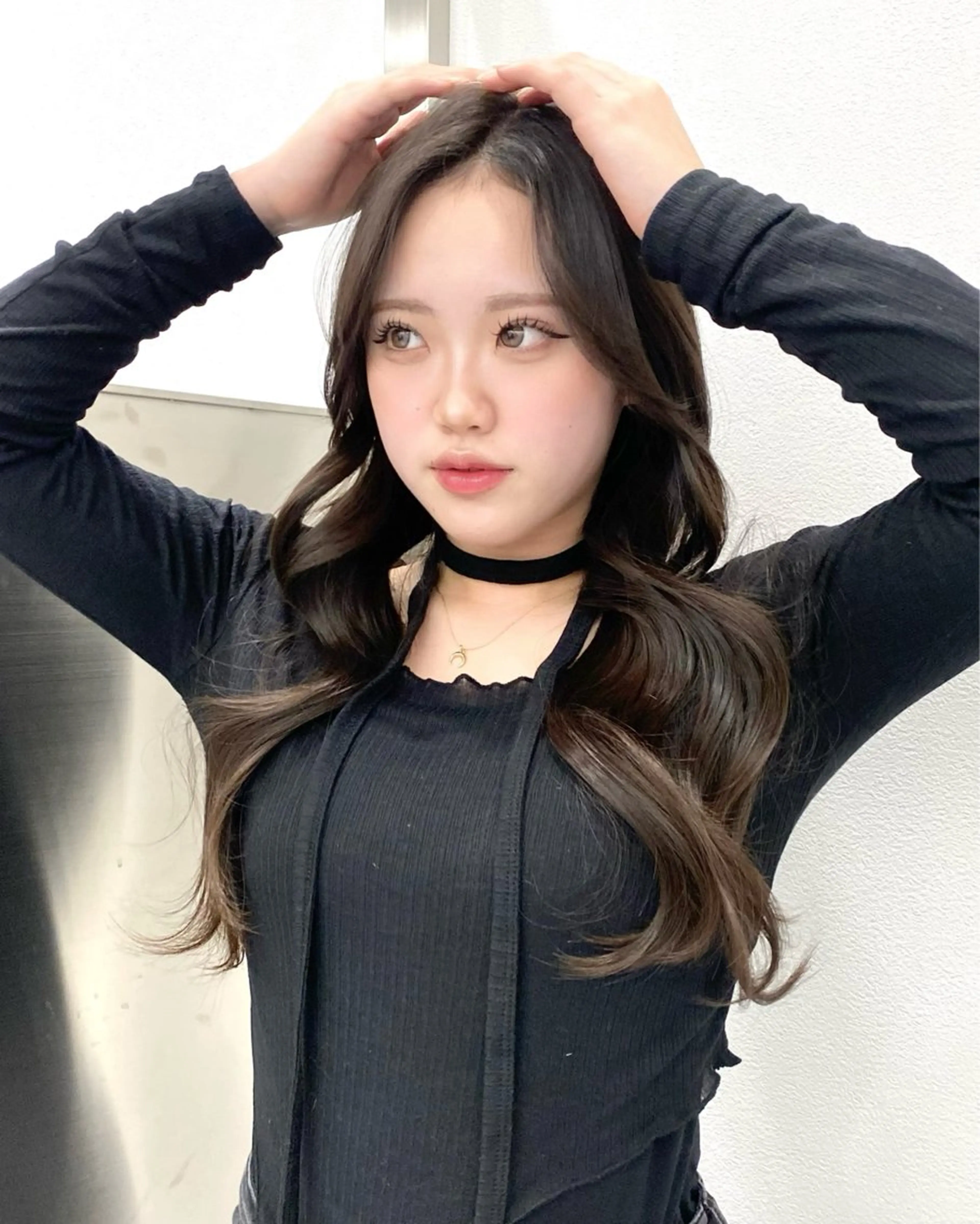 ロング 韓国風ヘア レイヤーカット 京都レイヤーカット うえひのヘアスタイル