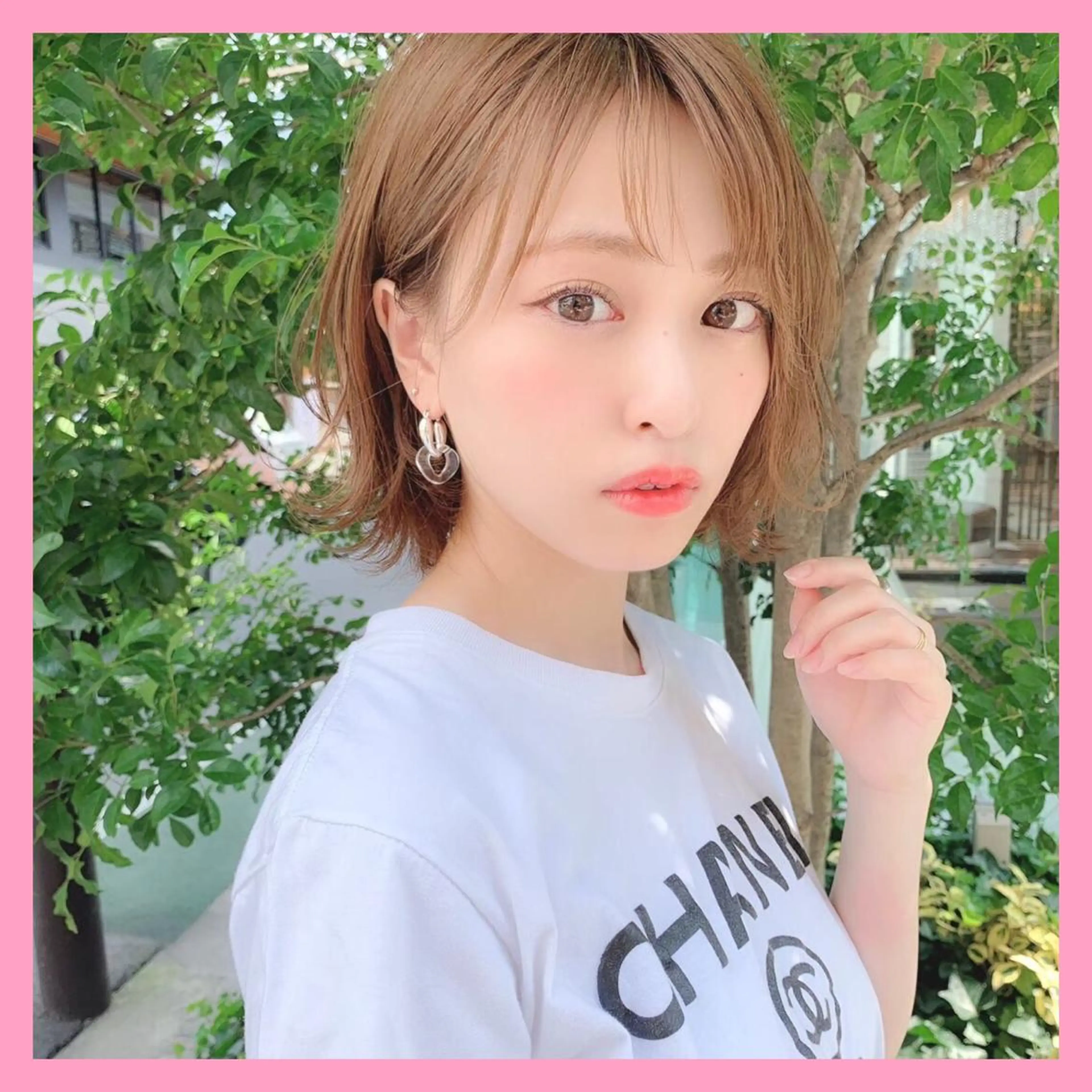 セミロング ♡透け感カラー 大賀哲平♡のヘアスタイル