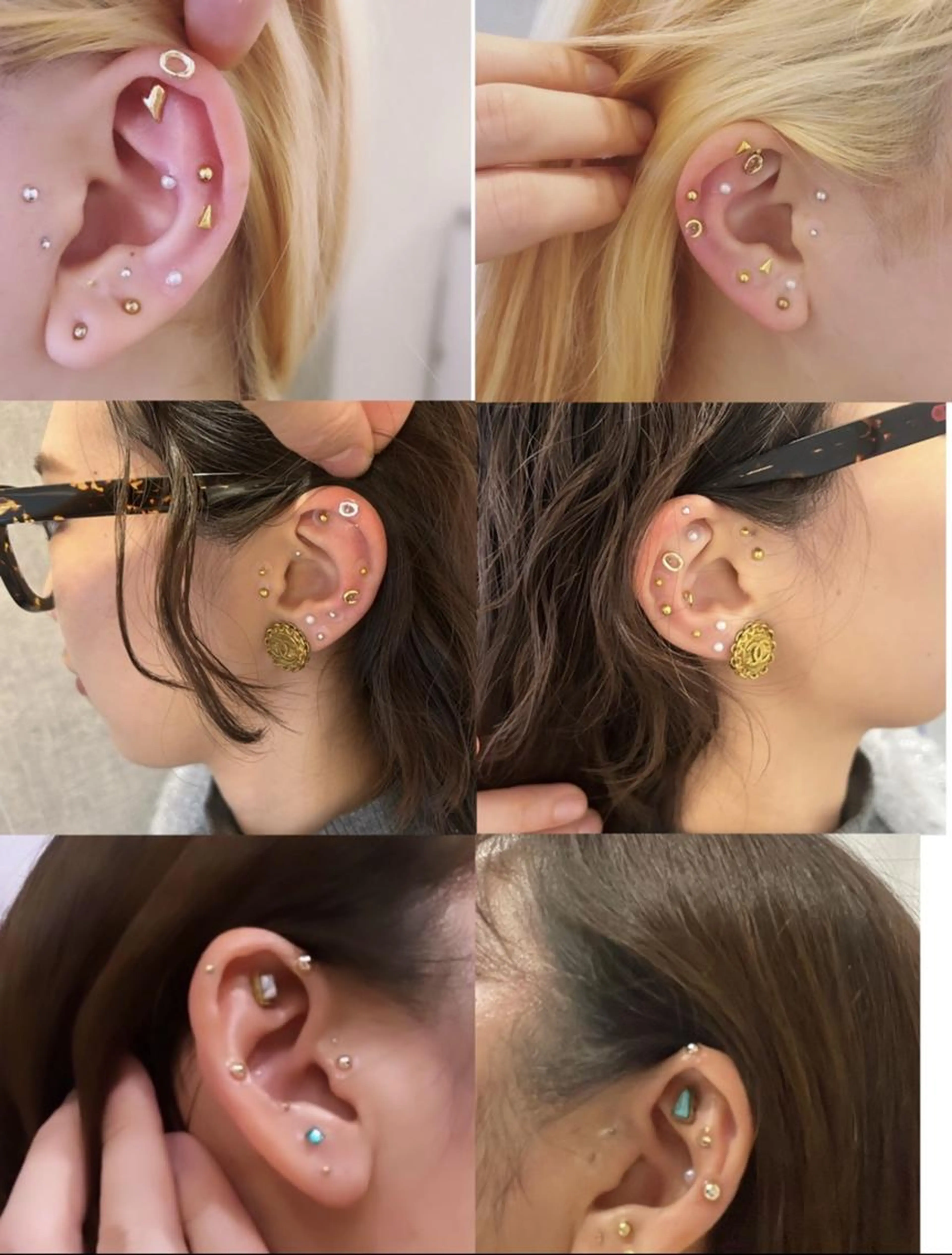 お悩みにあわせて👂【耳ツボジュエリー両耳12個👂🎀3700円】自分だけのデザインを💓の写真