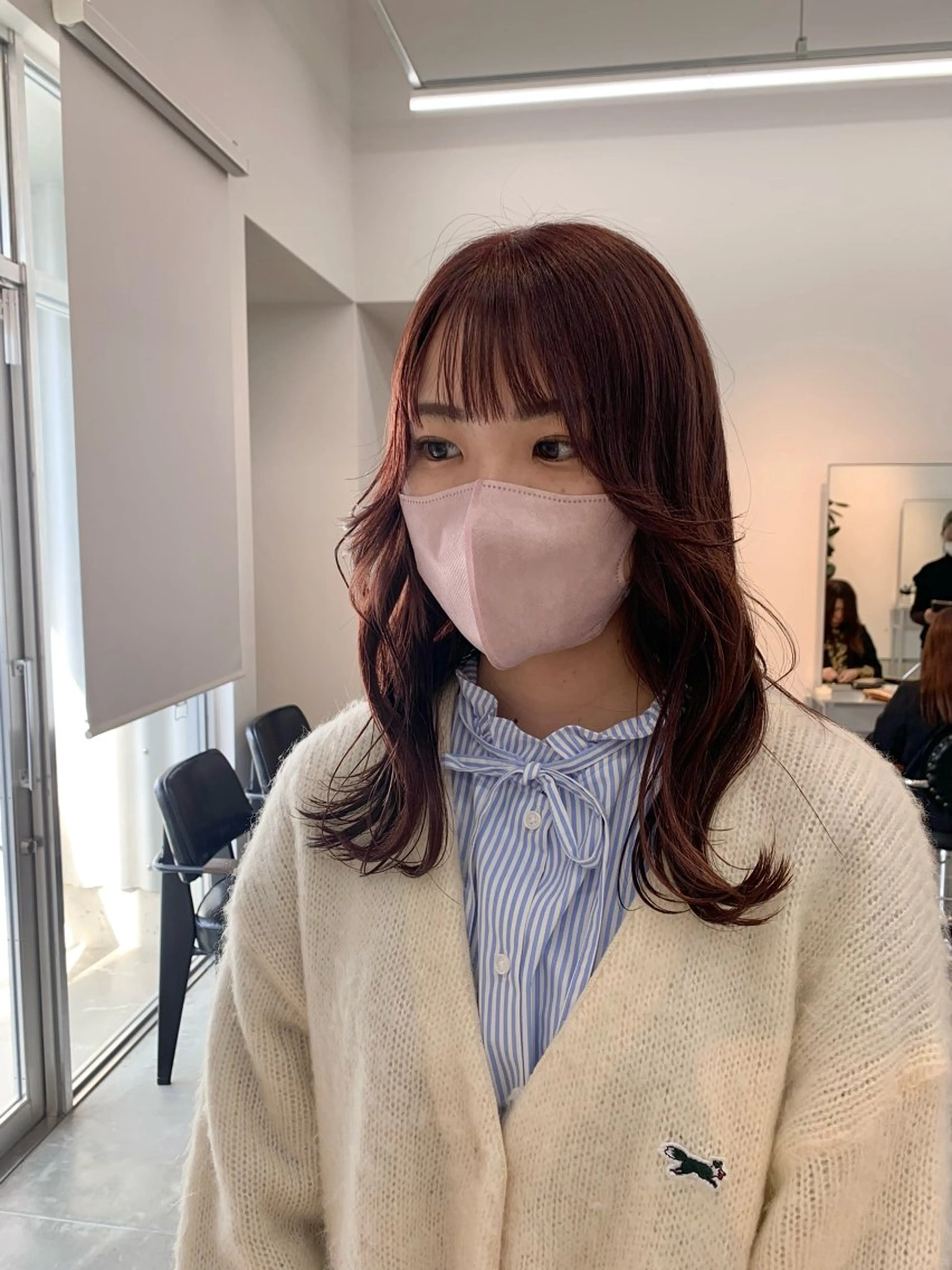 セミロング カット ヘアカラー トリートメント 舘谷 愛莉のヘアスタイル