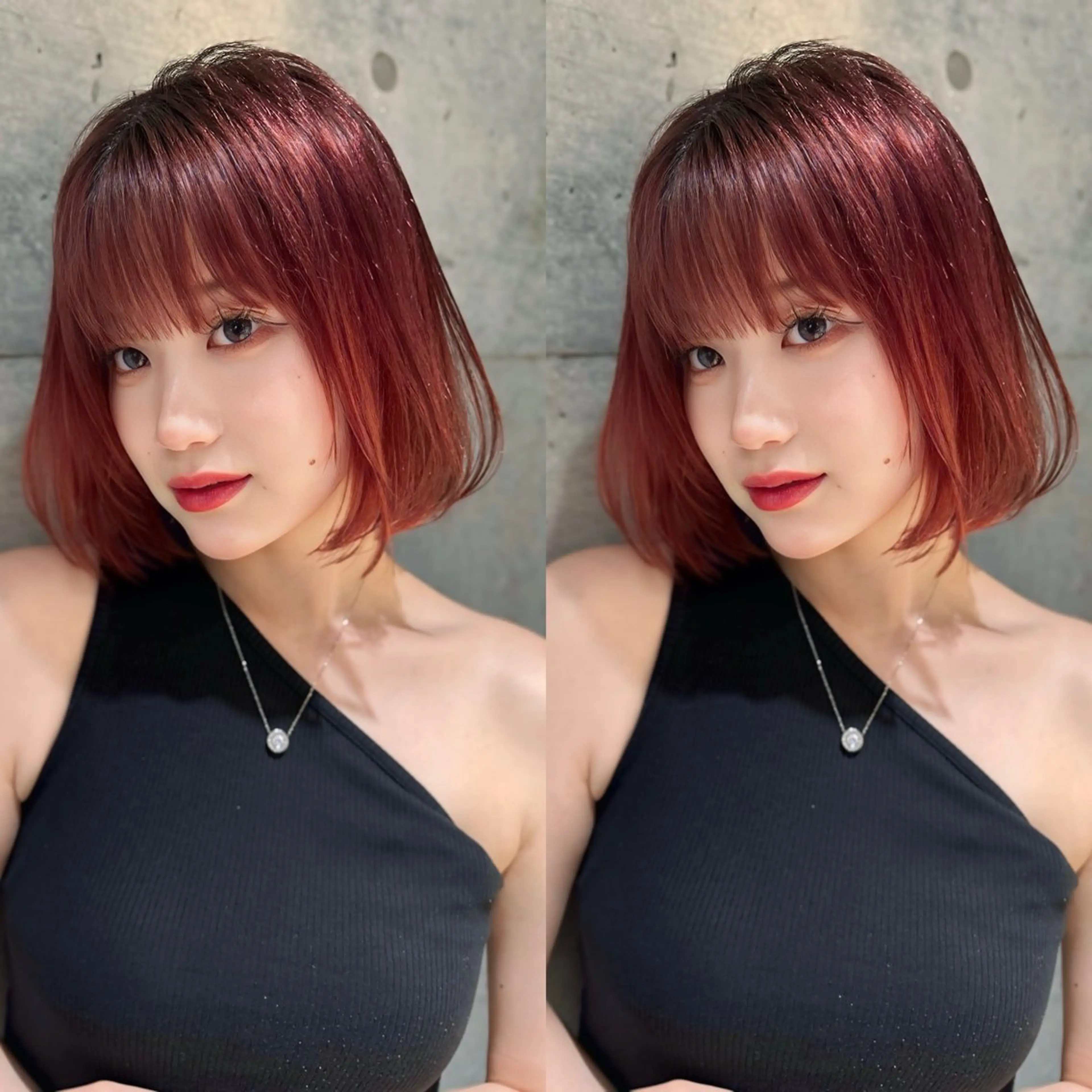 ミディアム カット ヘアカラー トリートメント ✨髪質改善特化✨副 店長椎葉信乃介のヘアスタイル