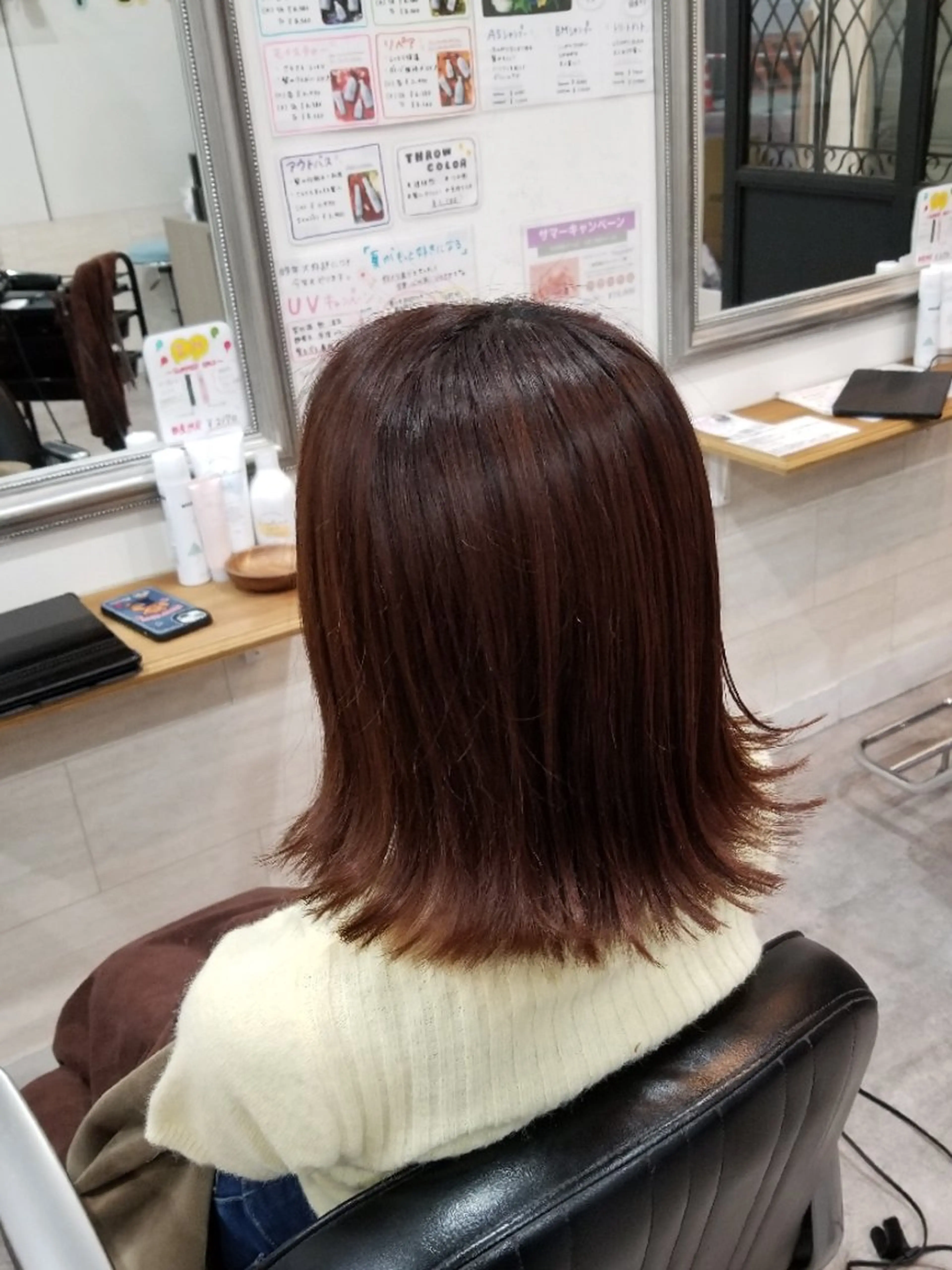 ミディアム カット 暖色🍎透明感カラー 🩵小林かりんのヘアスタイル