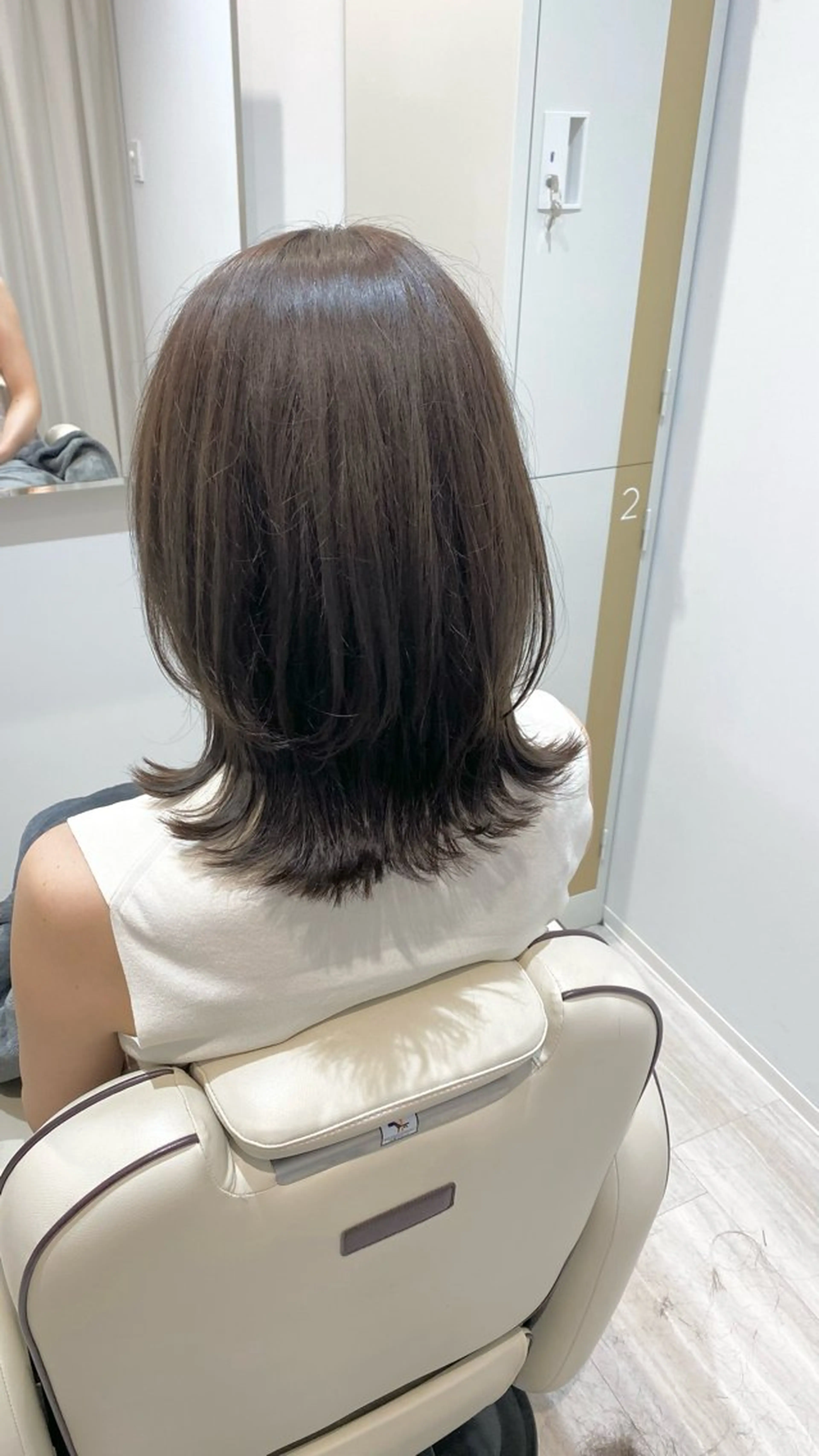 セミロング カット ヘアカラー トリートメント 似合わせ艶髪カラー ❤️ハダユミのヘアスタイル