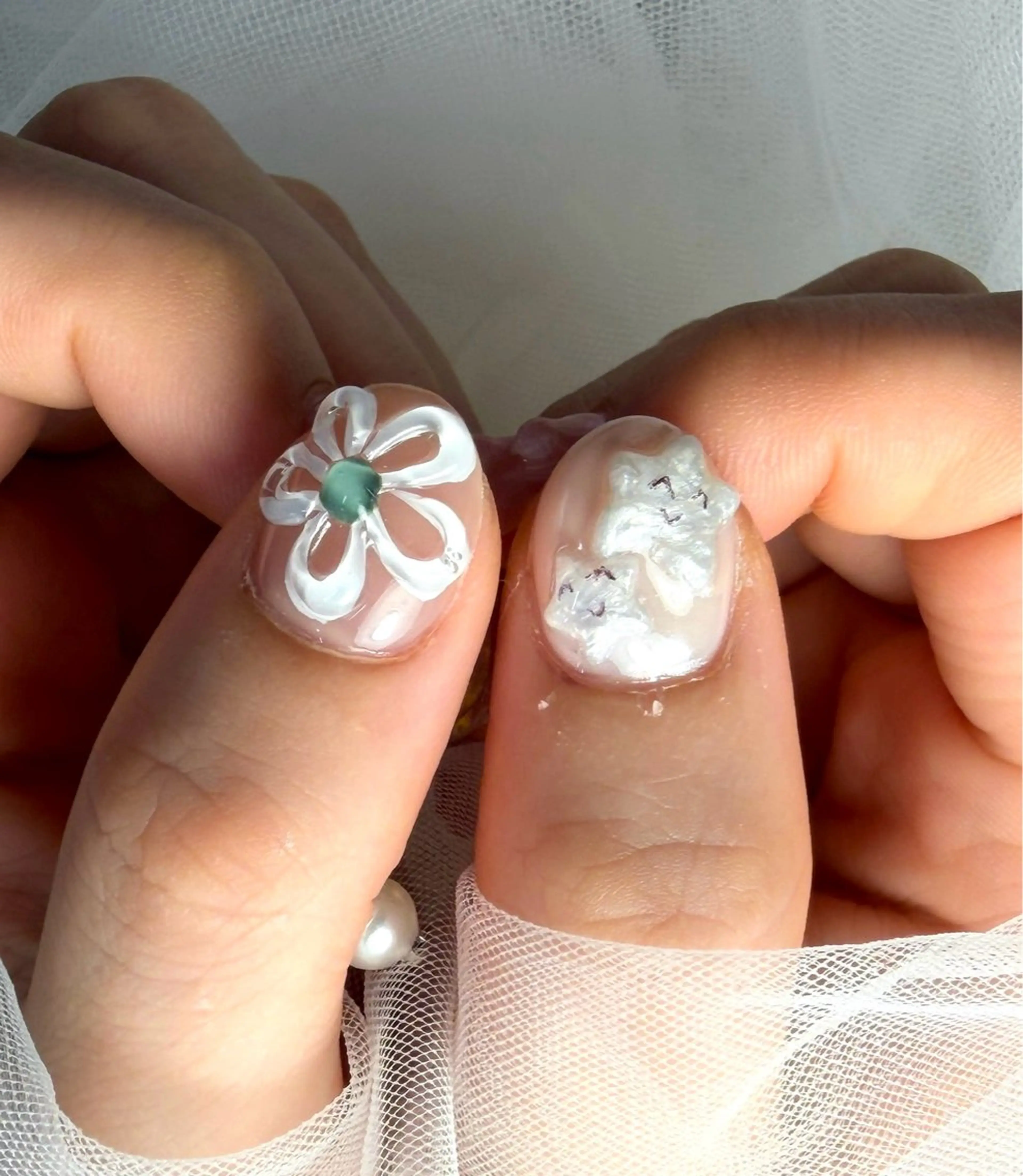 ネイル 韓国ネイル ニュアンスネイル ぷっくりネイル ワンホンネイル ハンドネイル ToliyDeliy Mayuのネイルデザイン