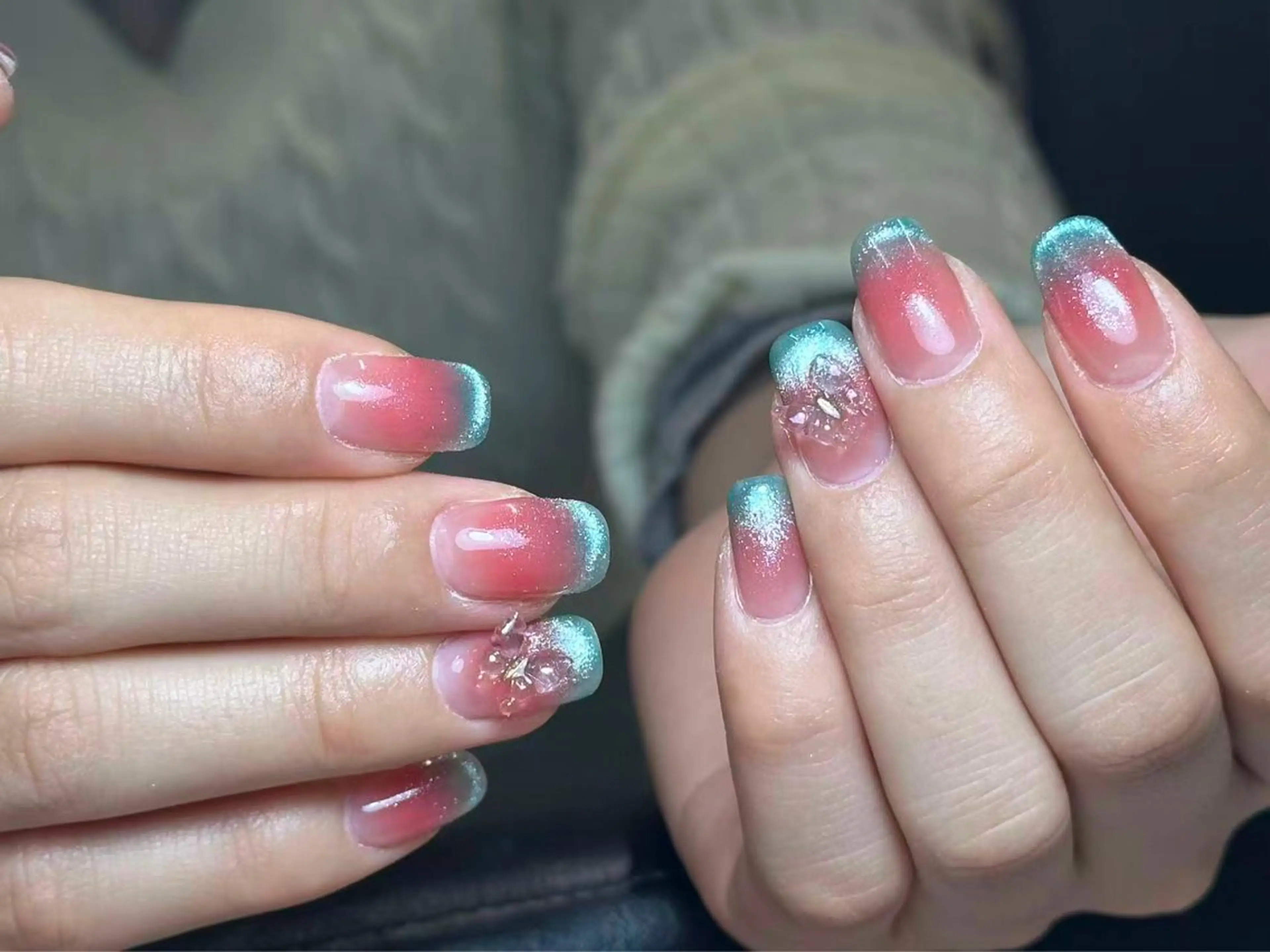 ネイル アートネイル 韓国ネイル 持ち込み ニュアンスネイル ワンカラーネイル イブ ネイリのネイルデザイン