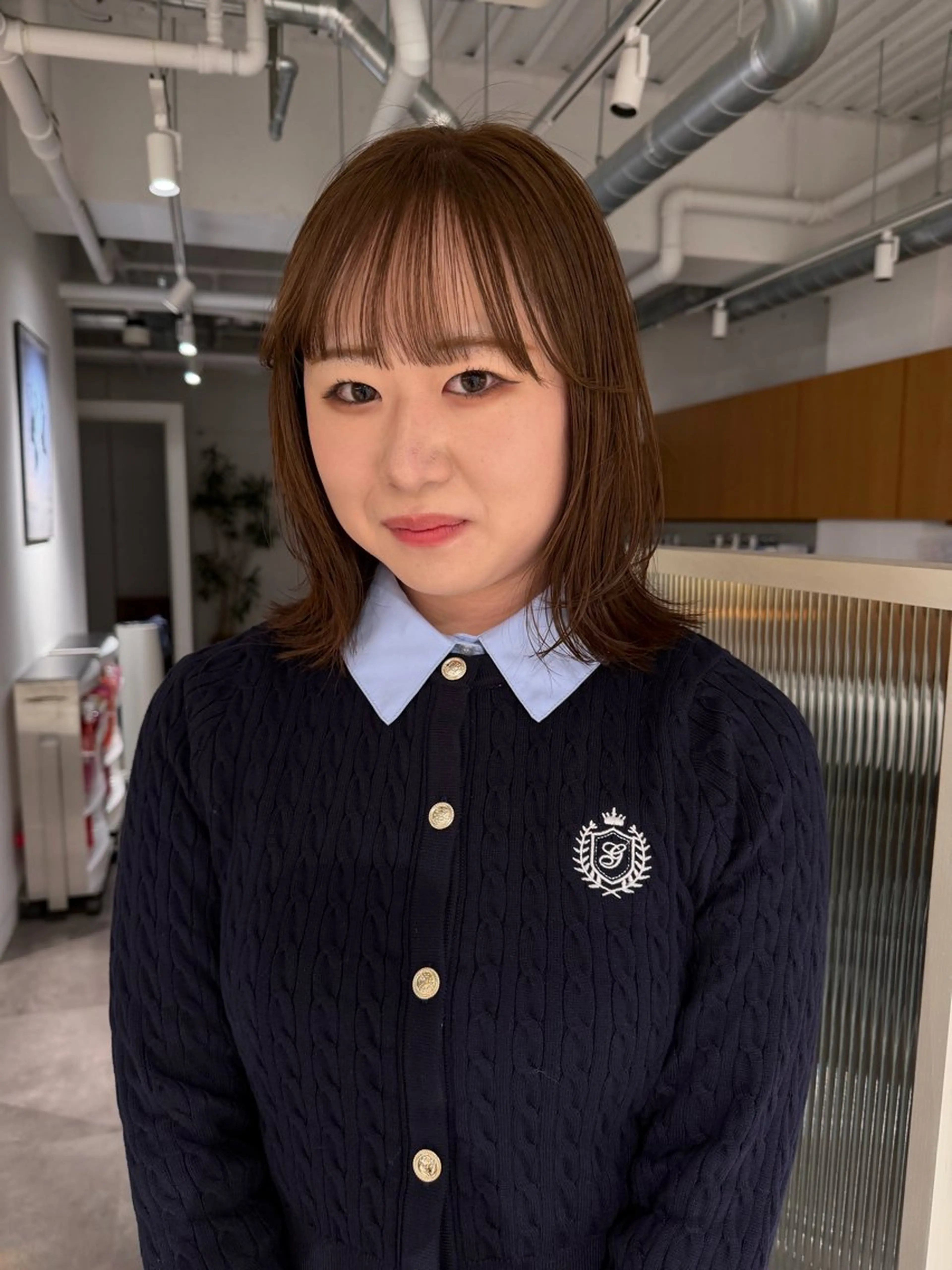 セミロング ボブ レイヤーカット カット ブリーチ/ショート /綾華のヘアスタイル