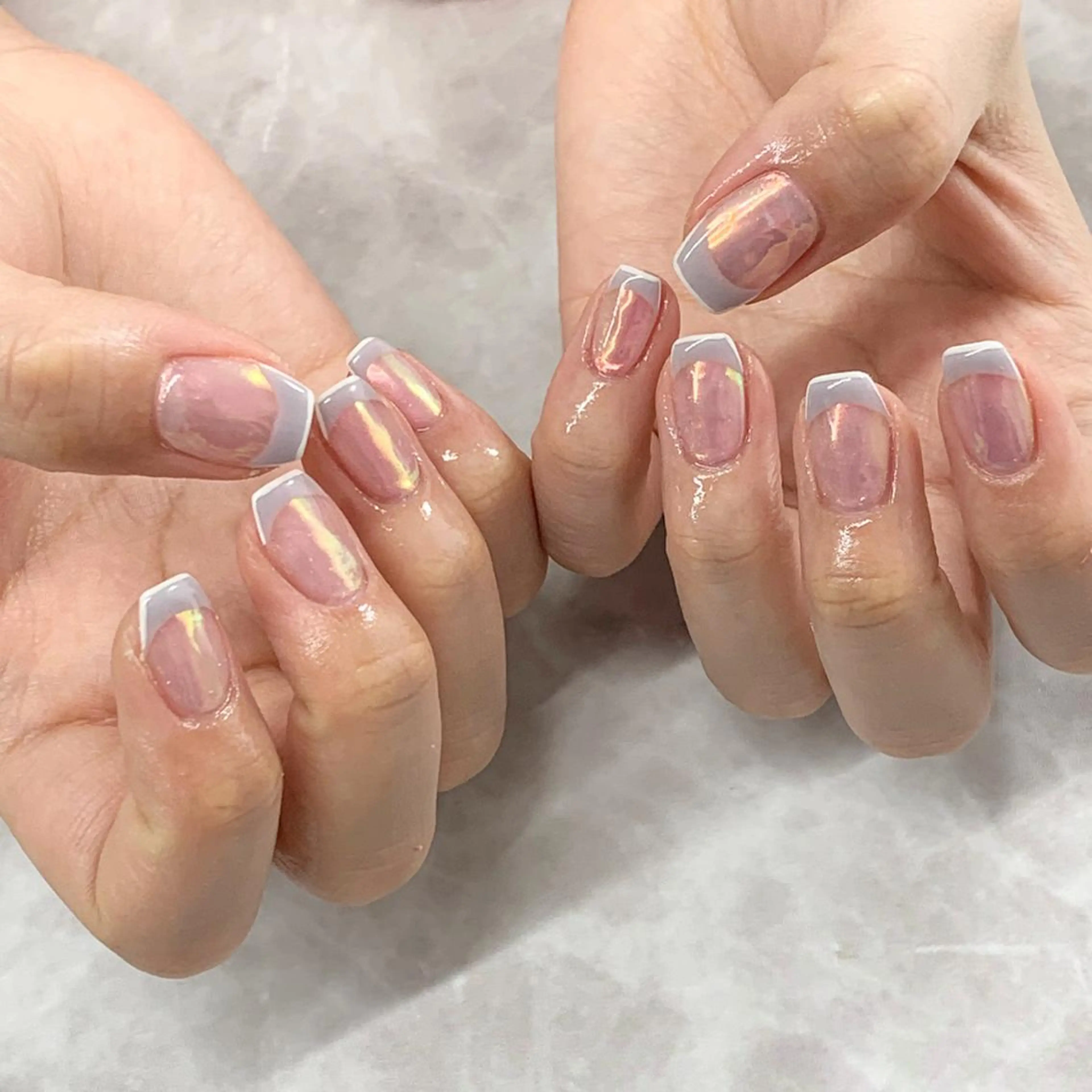 ミディアム カラー ネイル 春ネイル pu muのネイルデザイン