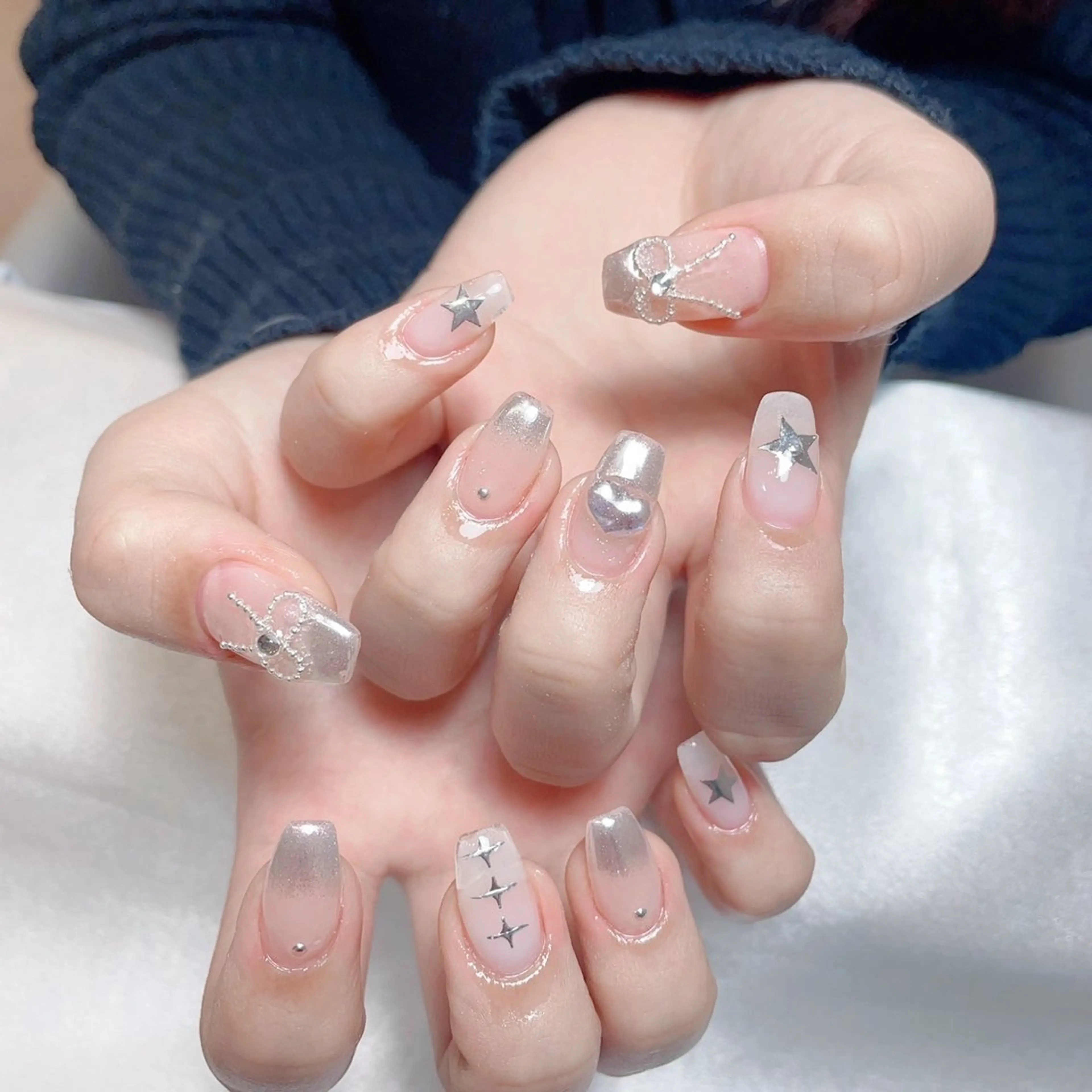 ネイル 長さ出し ジェルネイル 持ち込み ハンドネイル Bél Nail salonのネイルデザイン