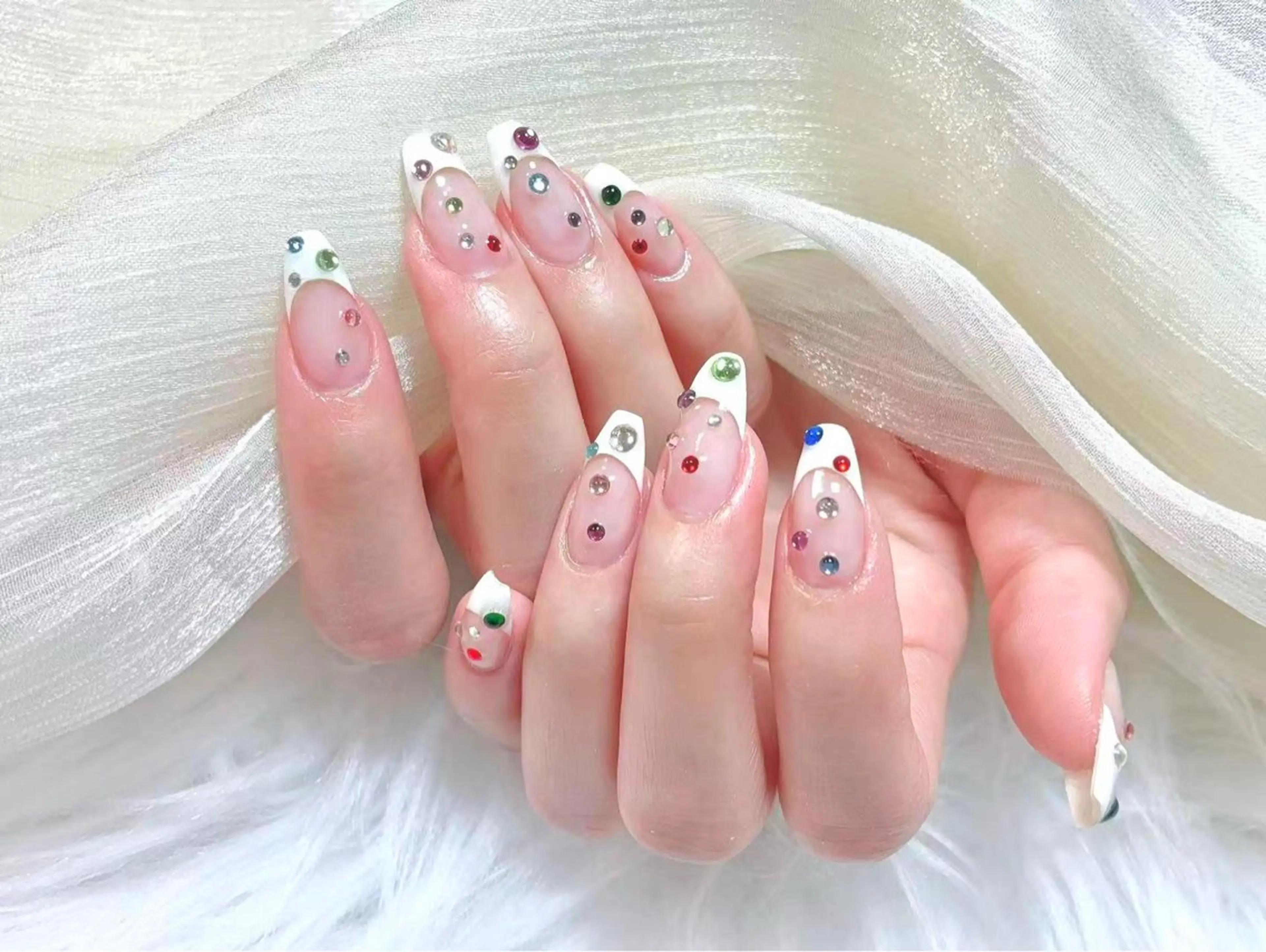 ネイル アニマル柄 チークネイル 成人式 フラッシュネイル フットネイル ハンドネイル B·U Nail大宮 長さだし専門店のネイルデザイン