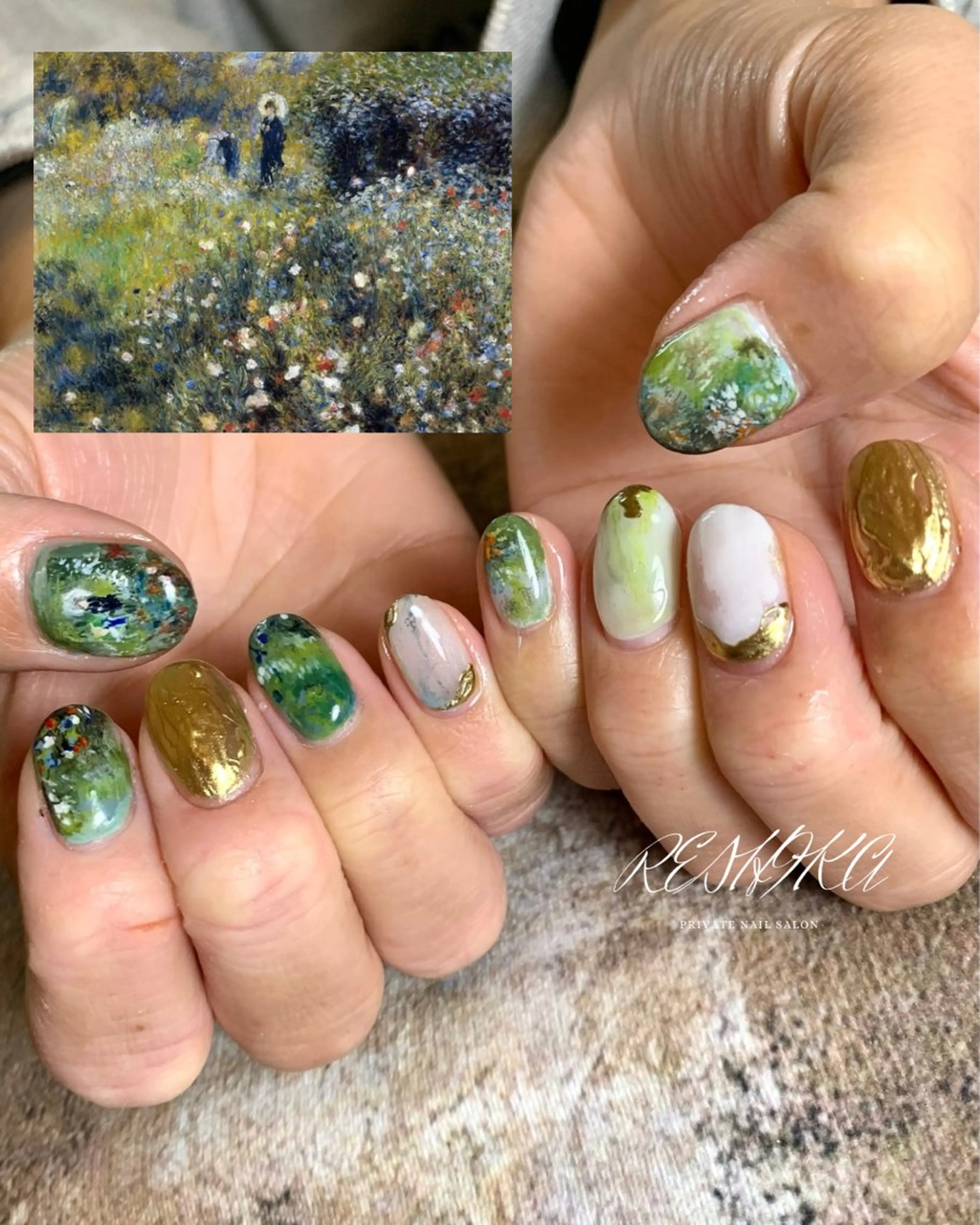 ネイル ゴールド ミラーネイル m mのネイルデザイン