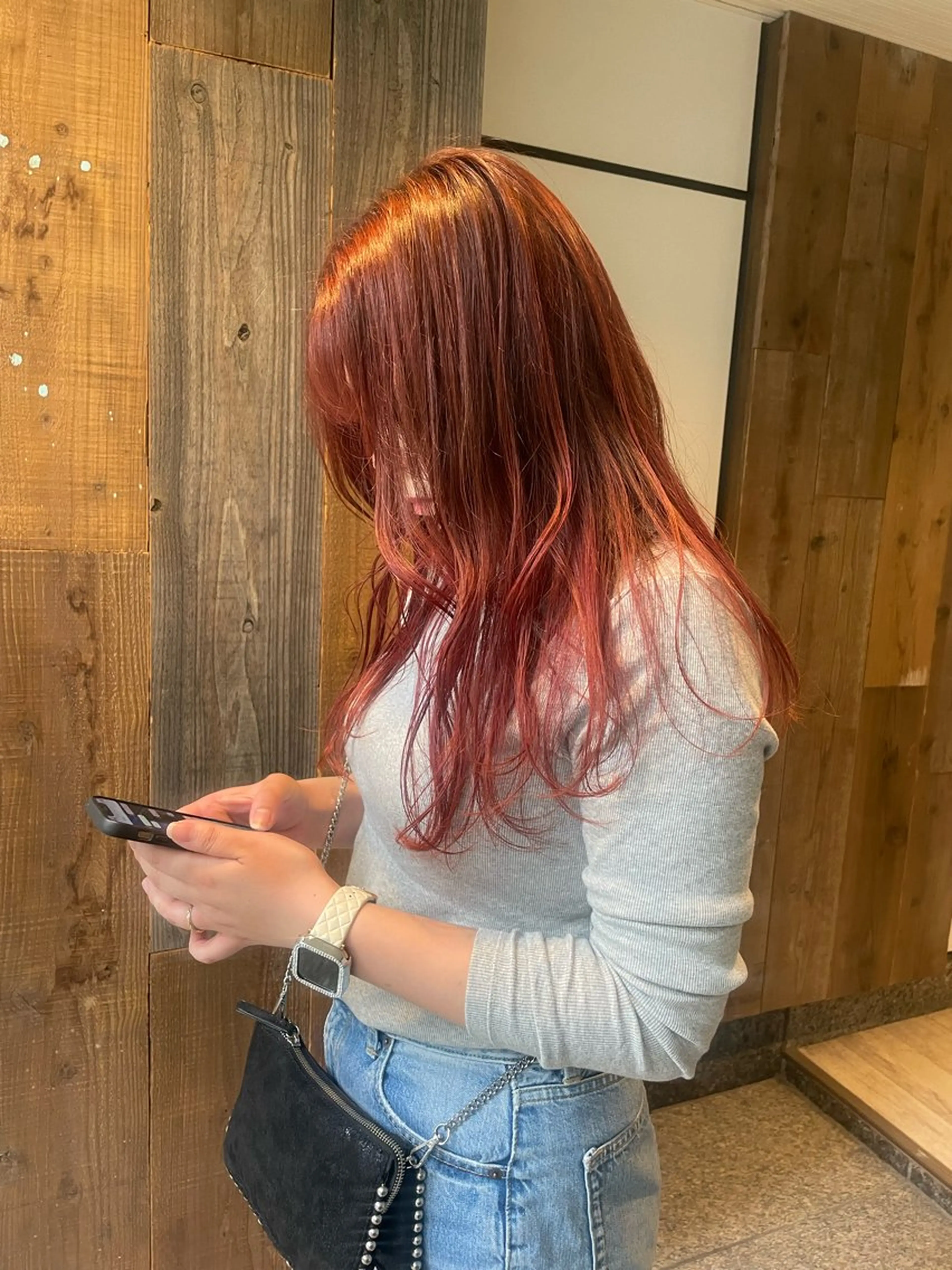 セミロング カラー カット ヘアカラー トリートメント 渋谷 留菜のヘアスタイル