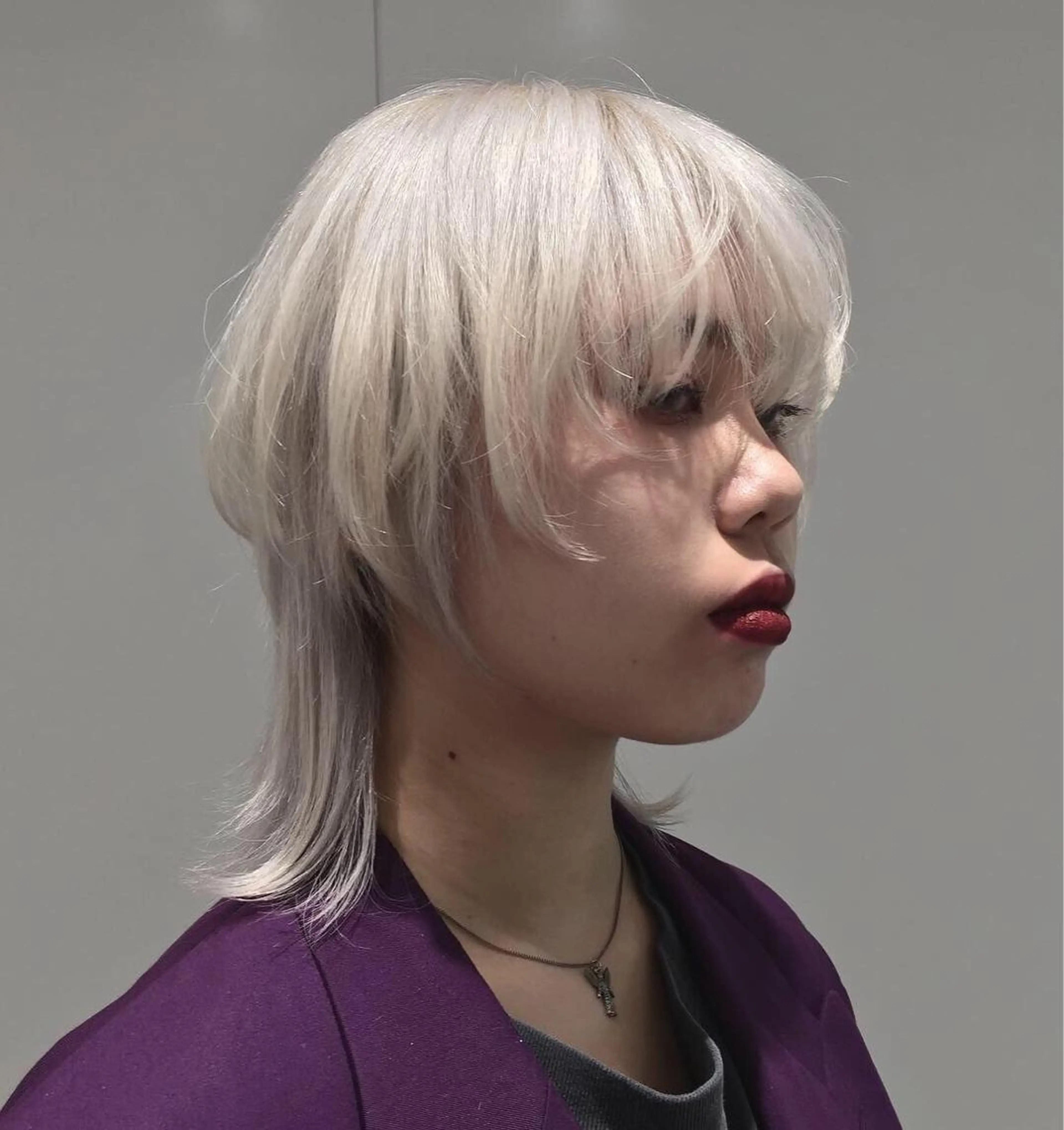 ミディアム カラー ウルフカット 韓・中華美女ヘア 🇰🇷×🇨🇳のヘアスタイル