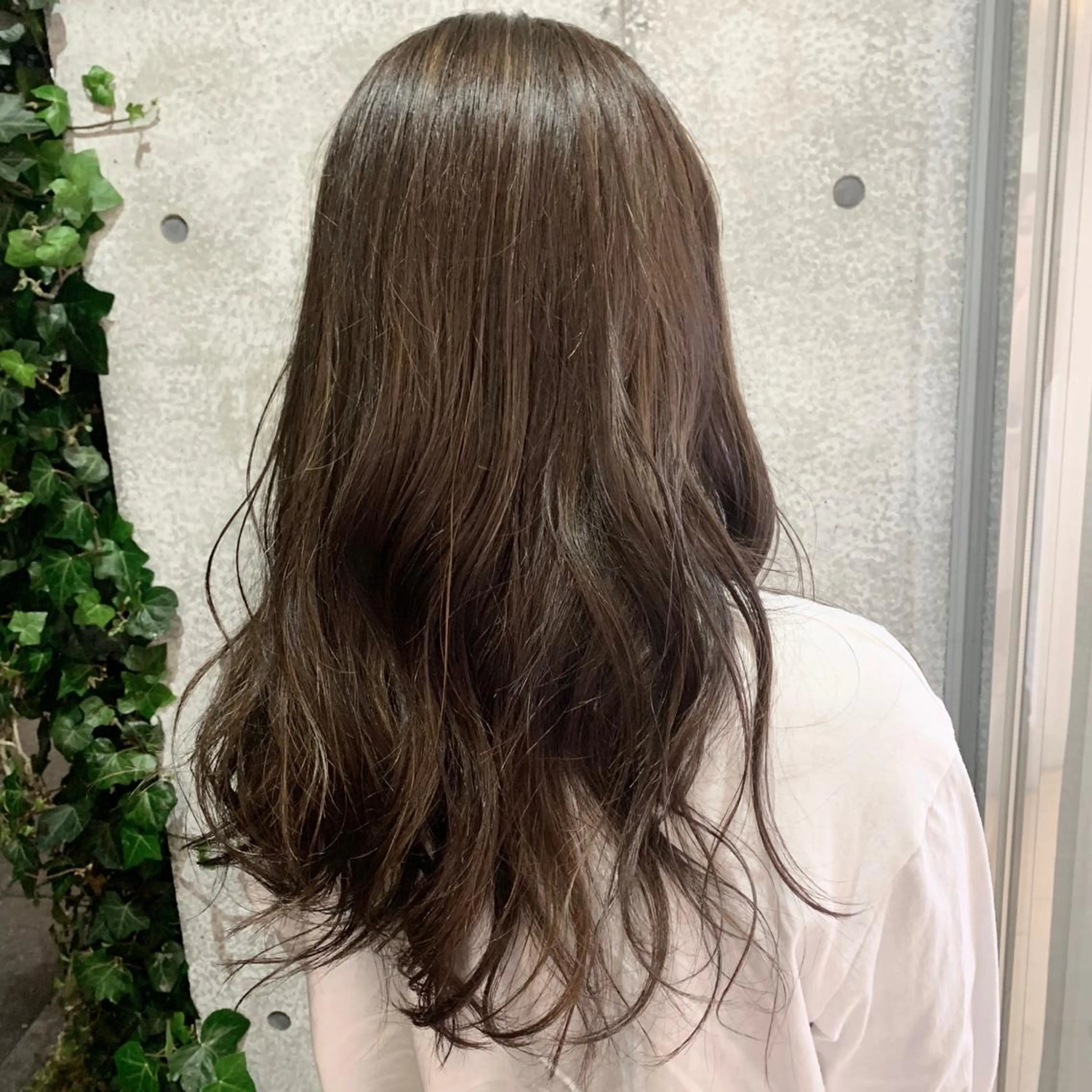 ロング カラー 顔周り/暗髪カラー /アベ マホのヘアスタイル