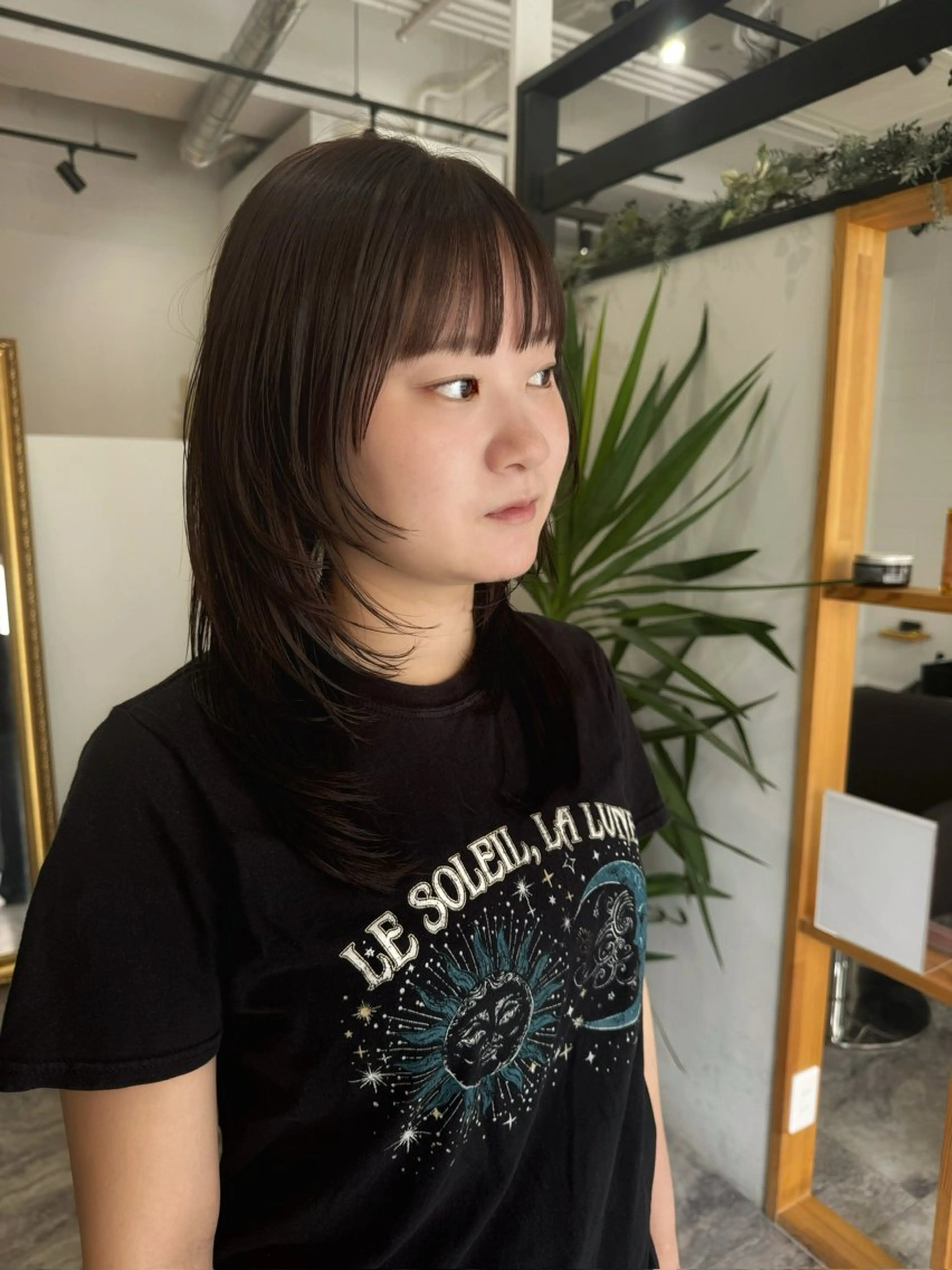 ミディアム カット ヘアカラー トリートメント A.Ｍ.hair所属・レイヤーカット/ 髪質改善/福本凌のヘアスタイル