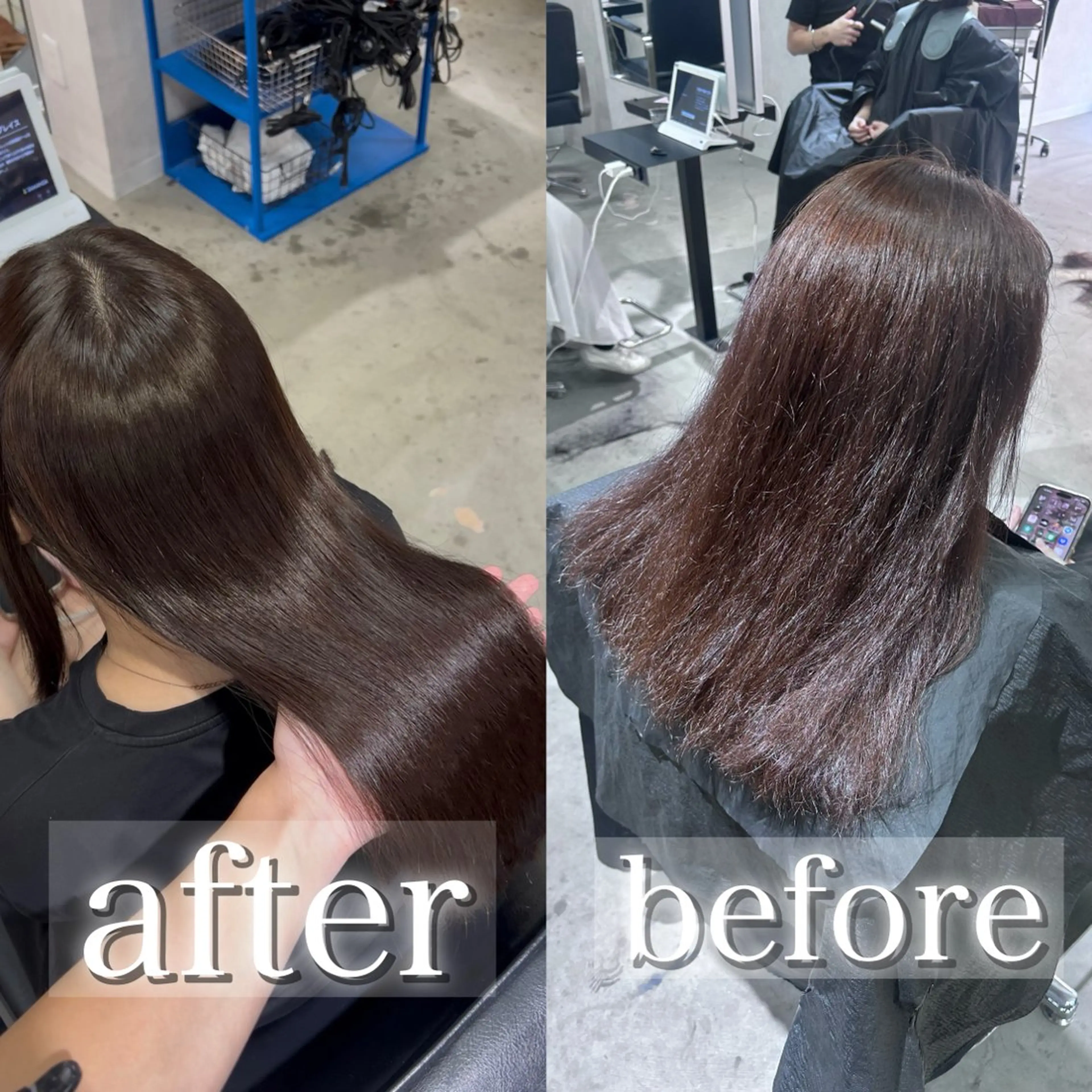 セミロング カラー カット ヘアカラー 縮毛矯正 髪質改善大阪/ 酸性縮毛矯正/ゆうとのヘアスタイル