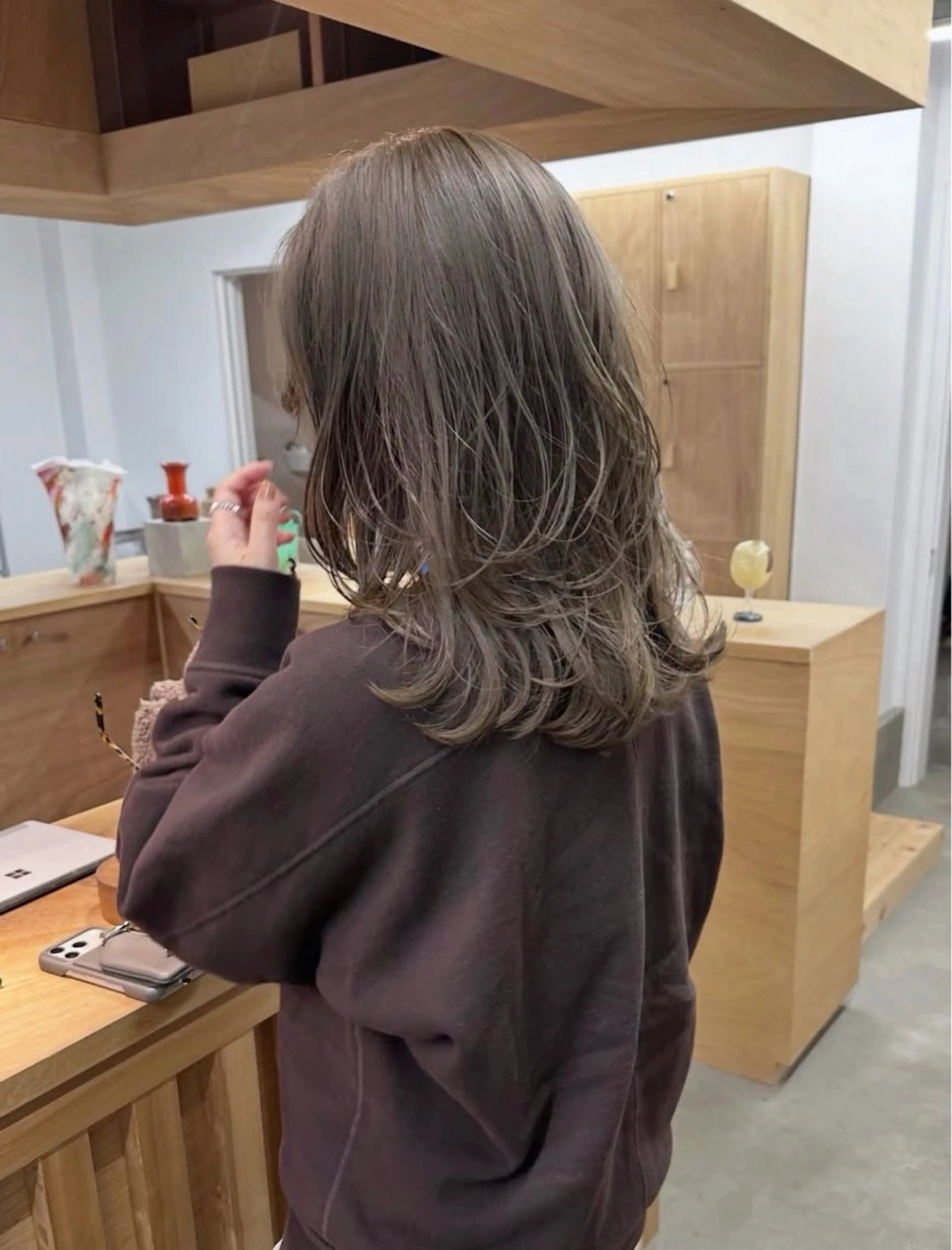 ミディアム カラー ヘアカラー 坂本 圭太朗のヘアスタイル