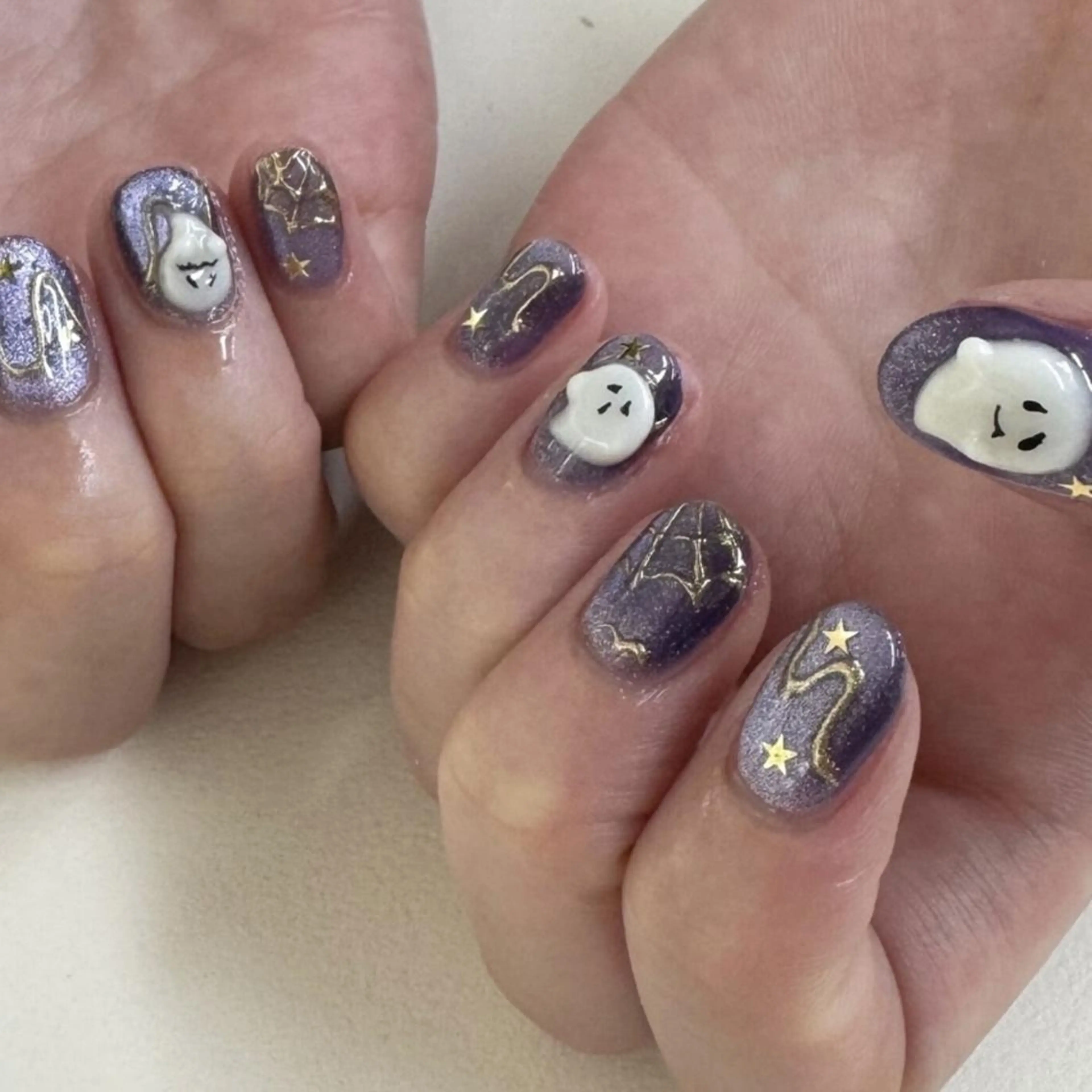 ネイル ジェルネイル ハロウィン 韓国ネイル ニュアンスネイル ワンホンネイル nailstudio eviz新宿店のネイルデザイン