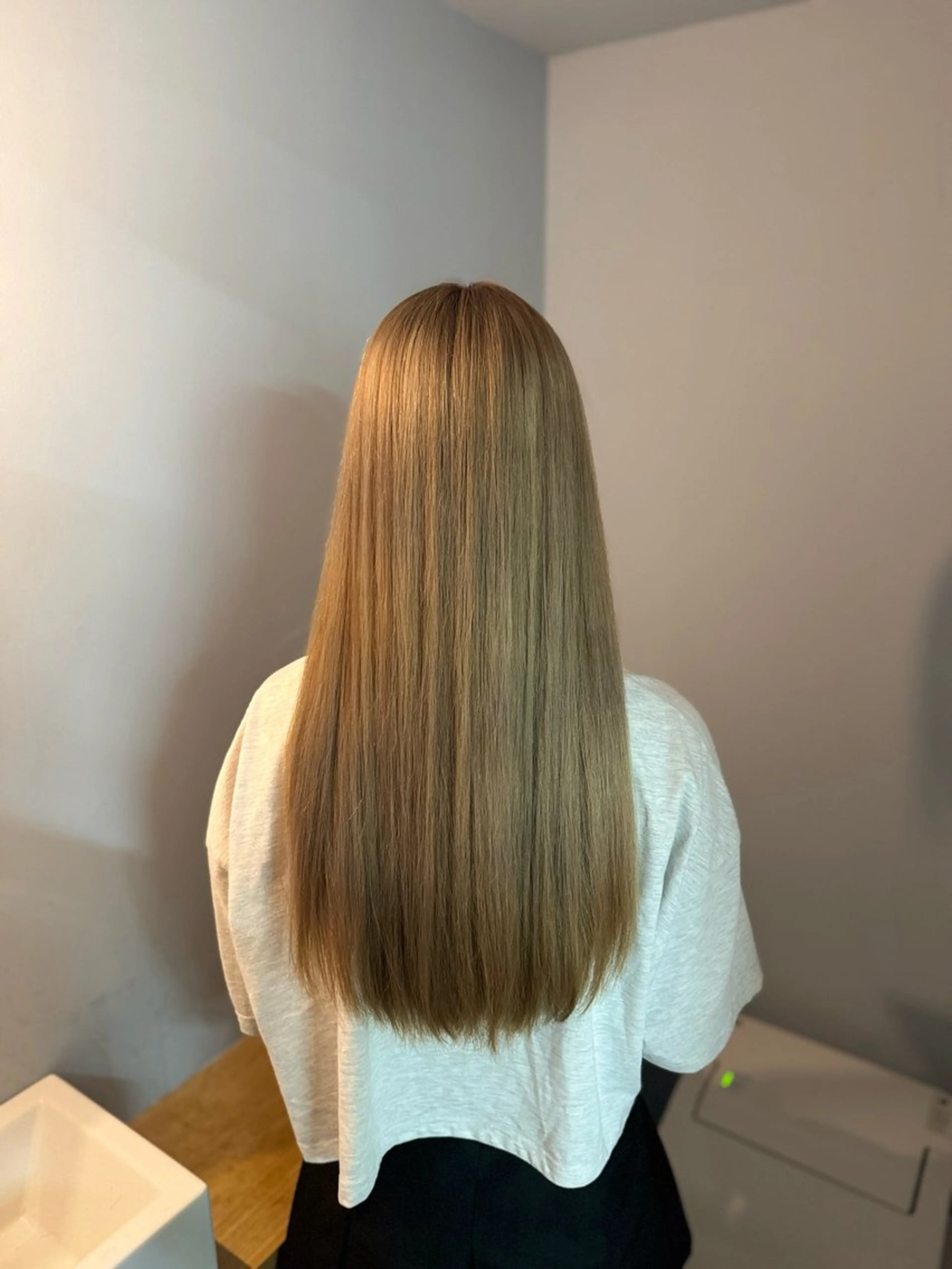 ロング カラー グレージュ オリーブグレージュ オリーブグレー ゆうと/ブリーチモデ ル/ストレートモデルのヘアスタイル