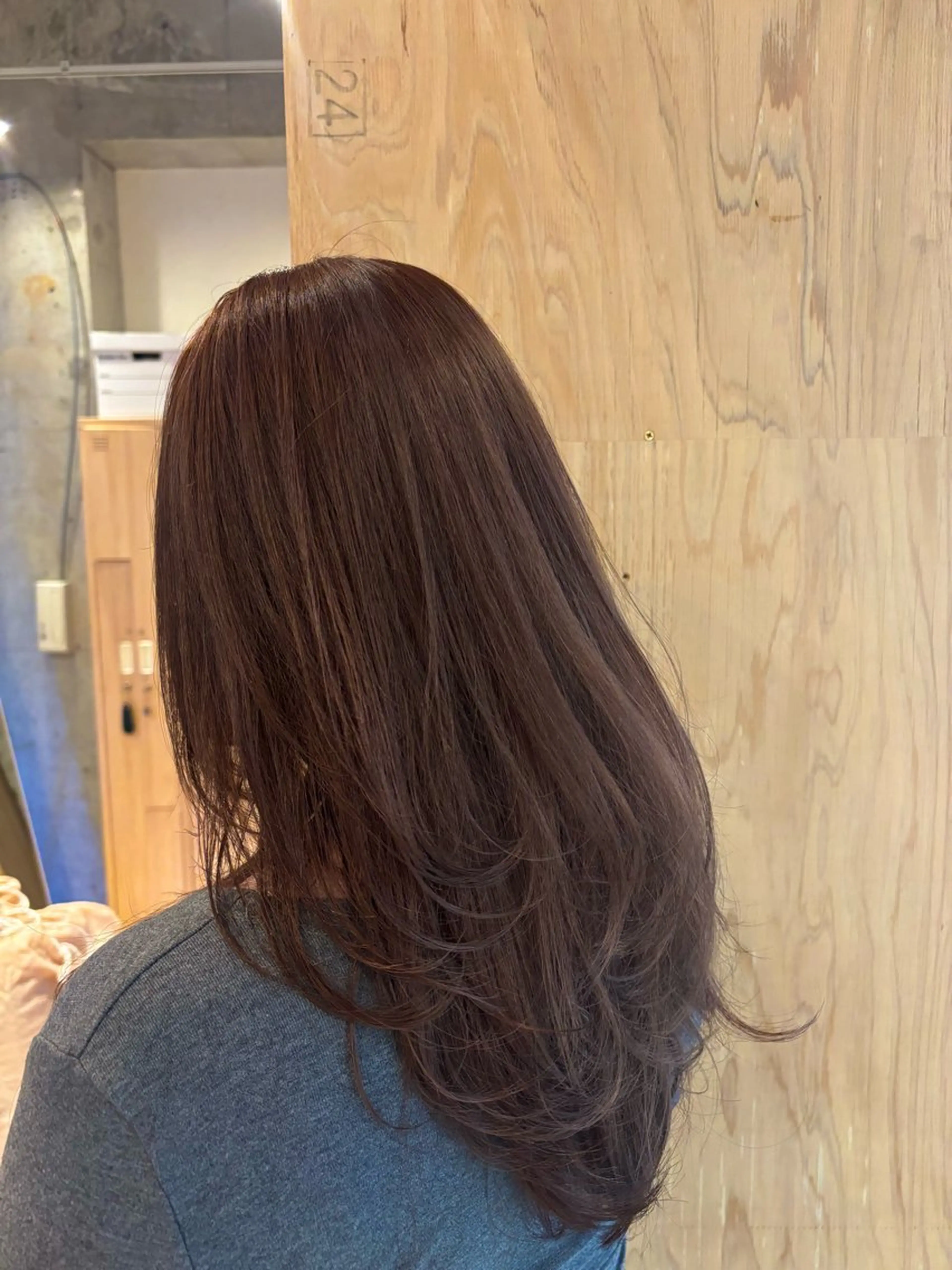 ロング ヘアカラー トリートメント 透明感カラー🤎/ ツヤカラー/さくらのヘアスタイル