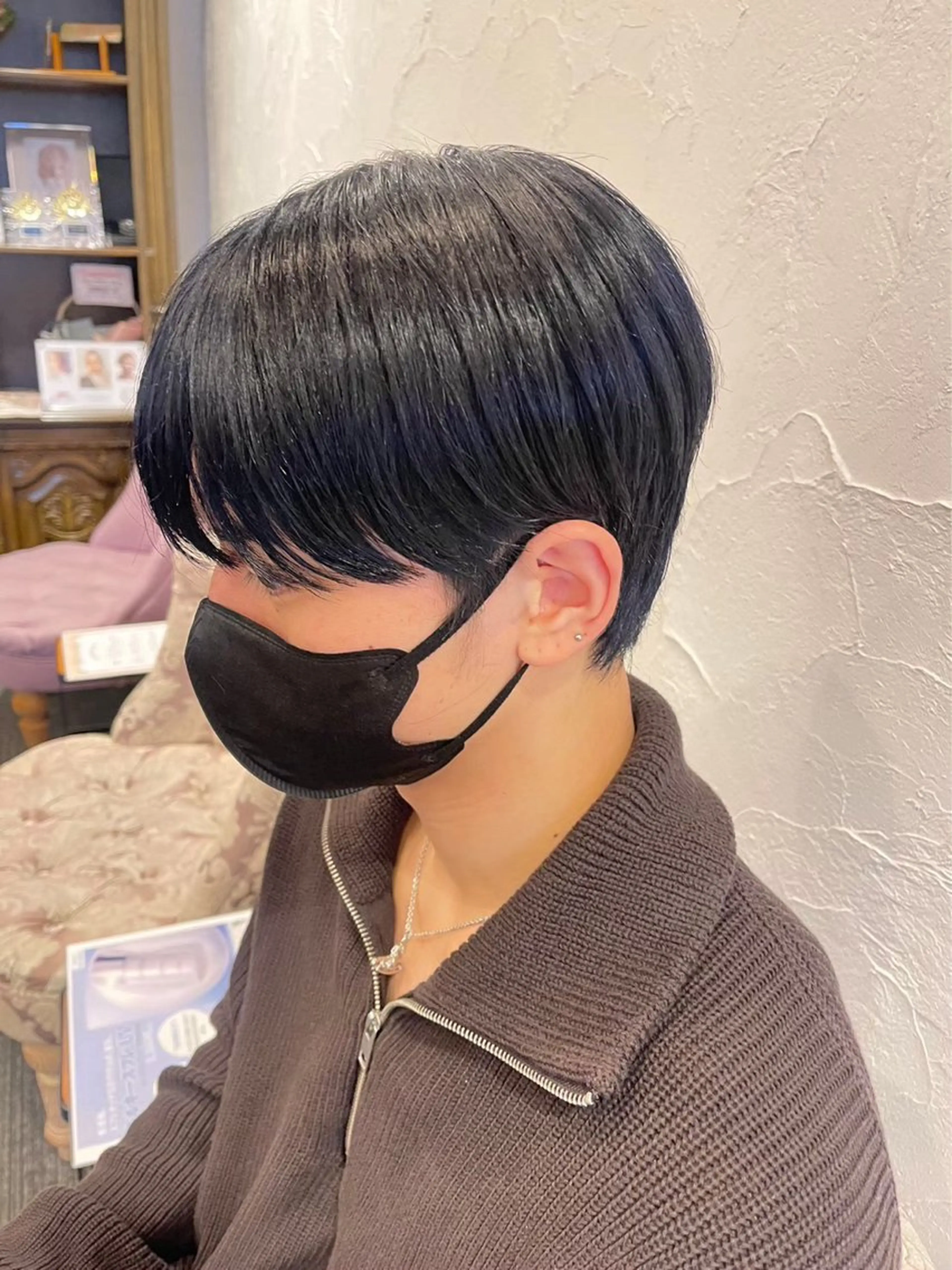 メンズ ブリーチなし透明感 カラー🪽 尾里真桜のヘアスタイル