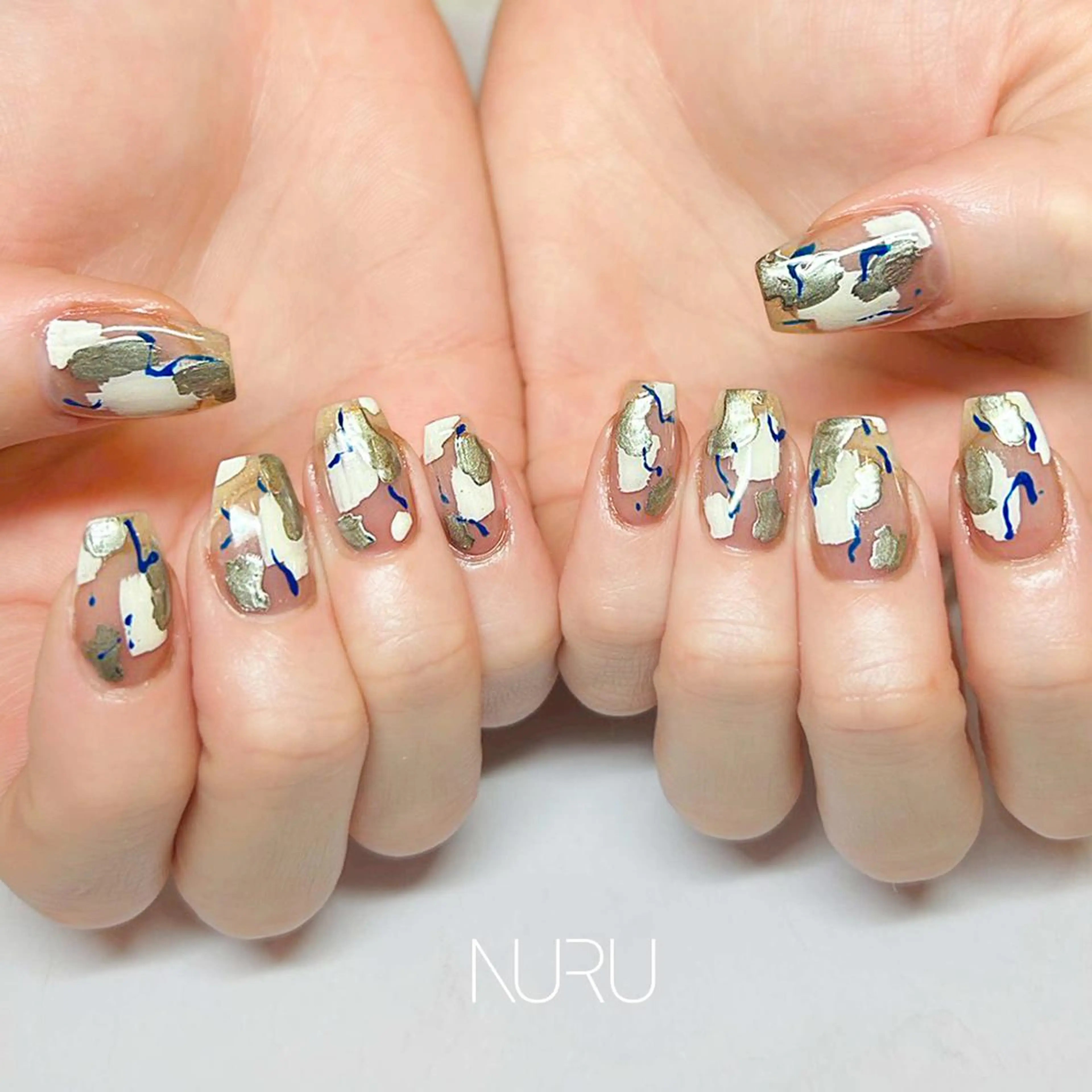 ネイル クリアネイル ニュアンスネイル ハンドネイル NURU NAIL ヌルネイル新宿のネイルデザイン