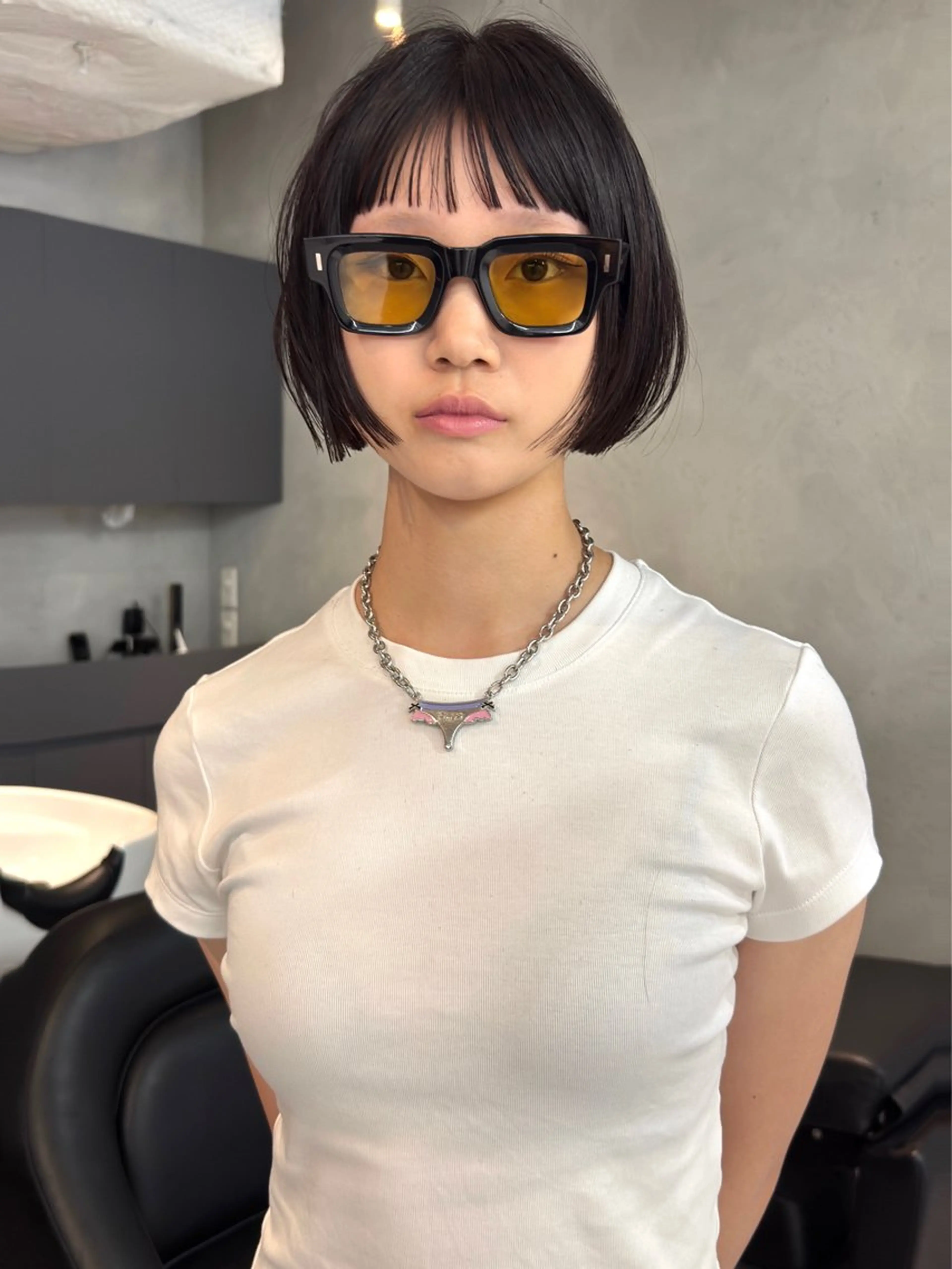 ショート ボブ オン眉 🌿【パーマ美容師】 カイチ🌿のヘアスタイル