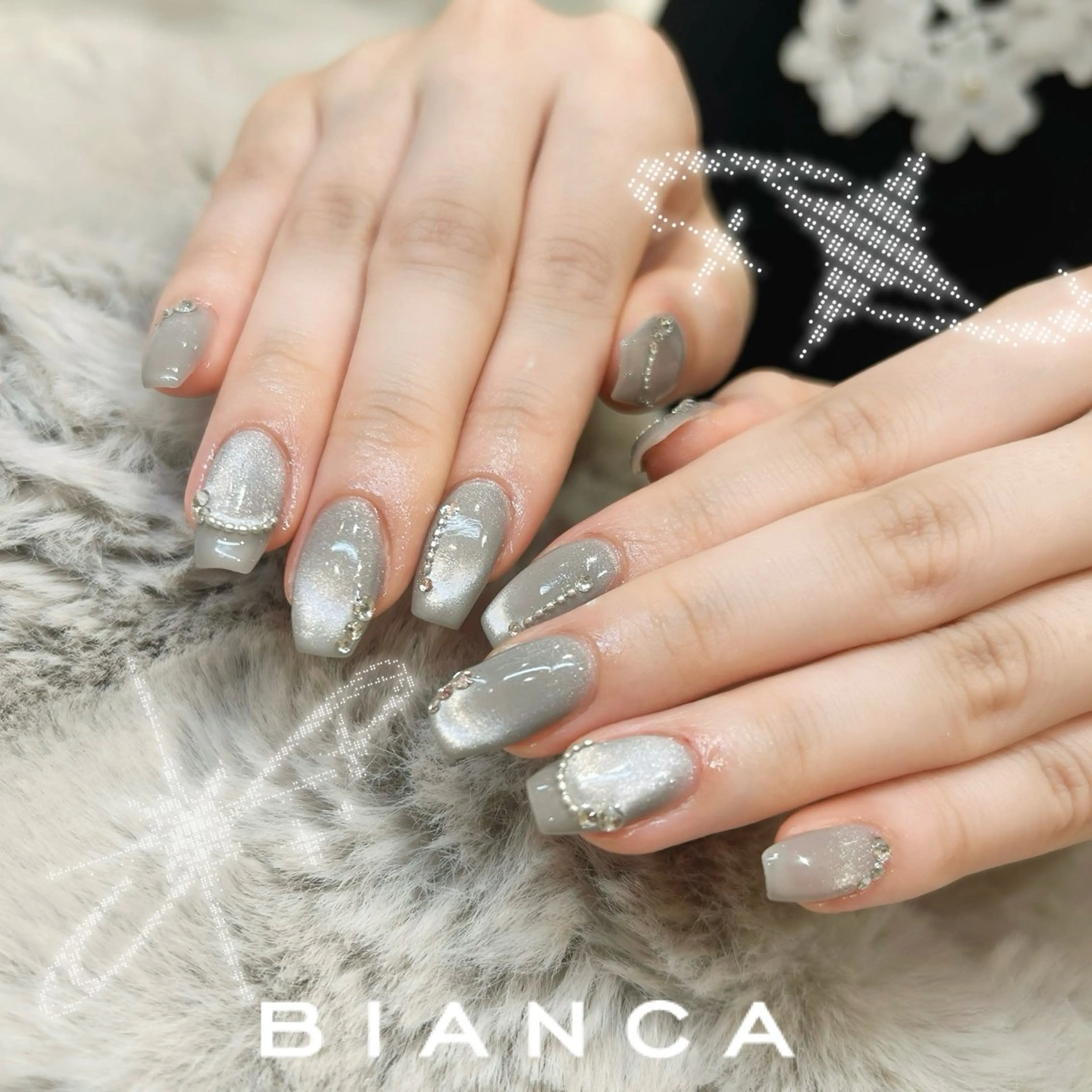 ネイル ハンドネイル Bianca 川口 moe˖ ࣪⊹のネイルデザイン