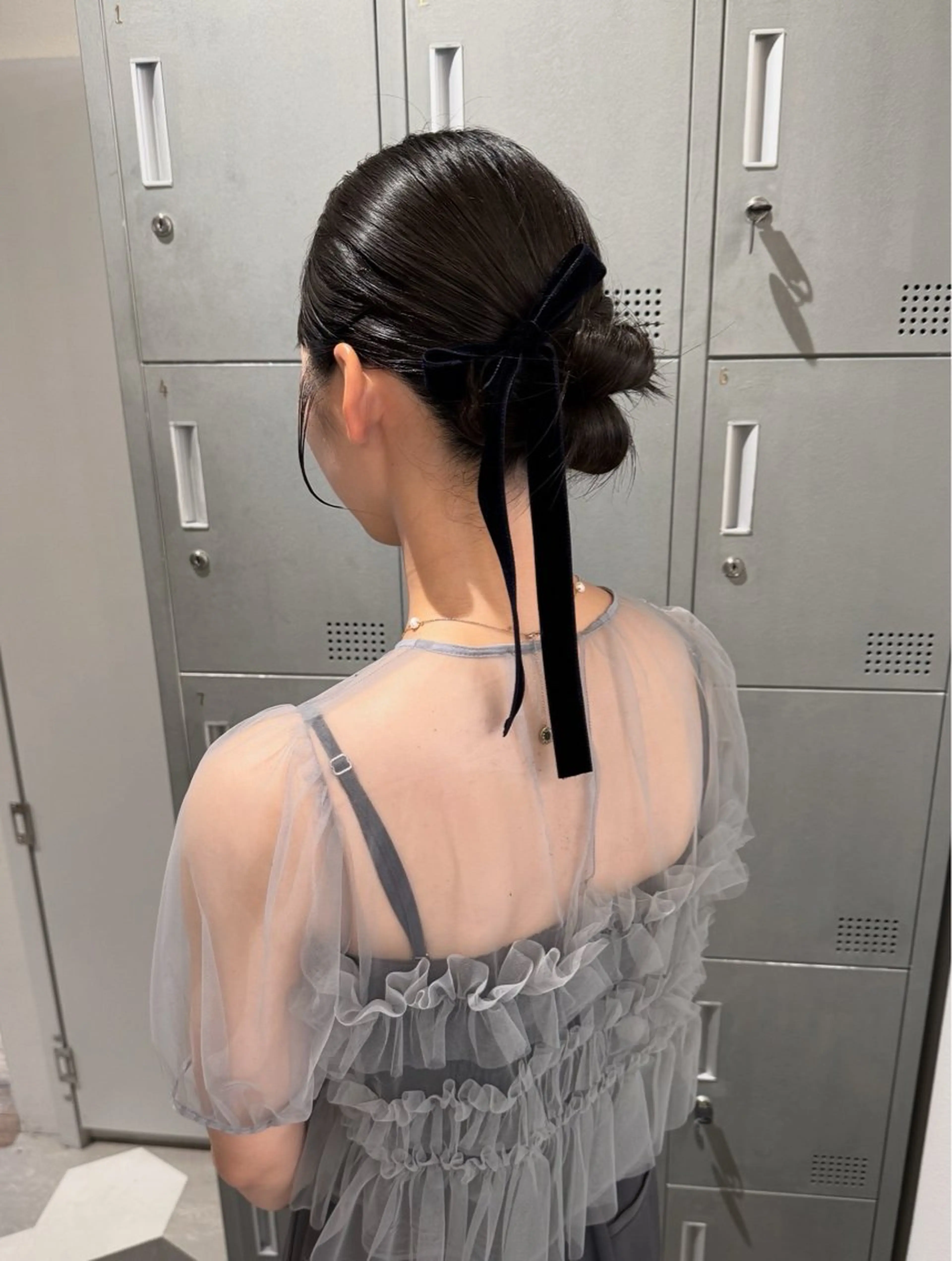 ミディアム ヘアアレンジ ヘアセット ブリーチ/アレンジ 天満/chihiroのヘアスタイル