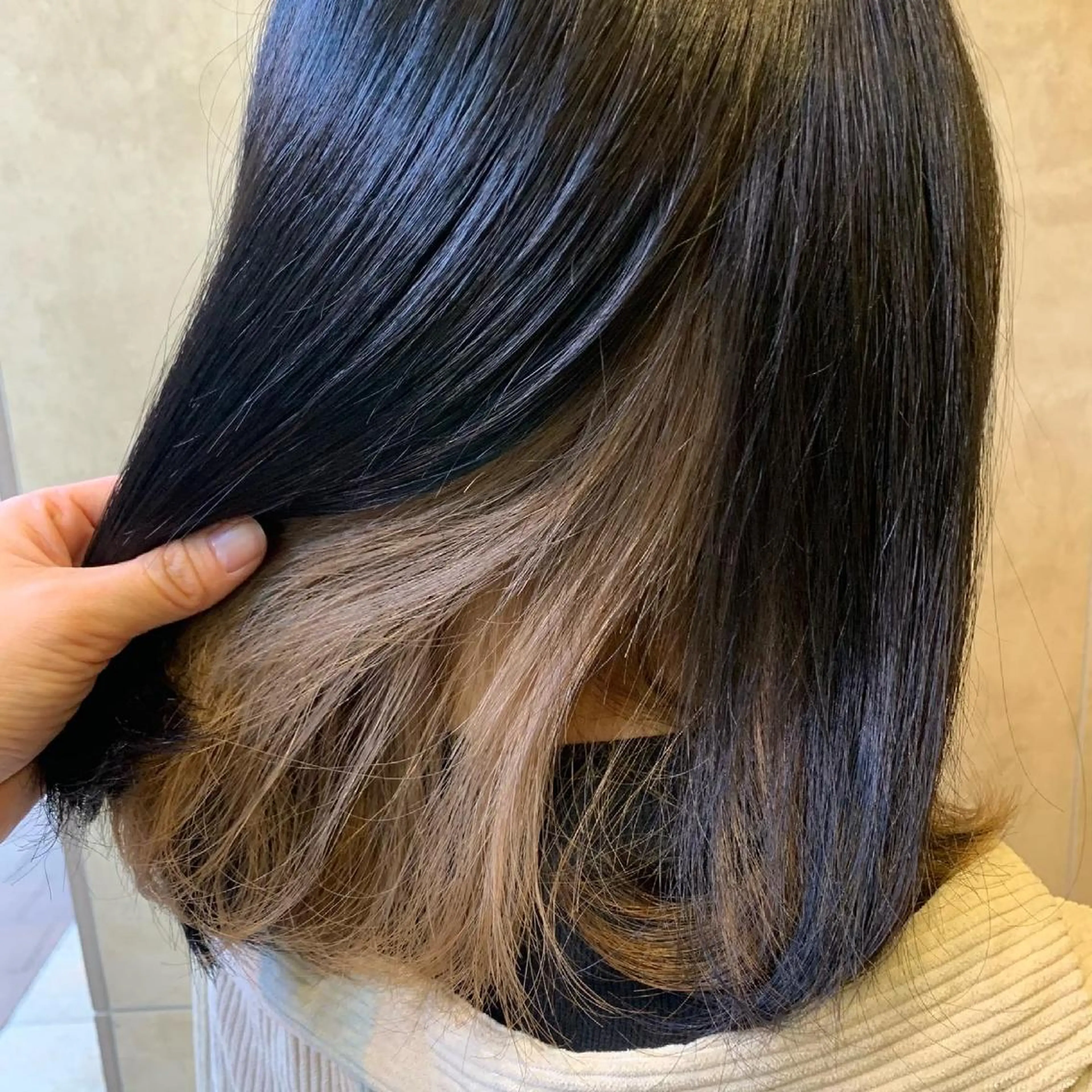 セミロング カラー ヘアアレンジ 透明感カラー/推しカ ラー☁️JURAのヘアスタイル