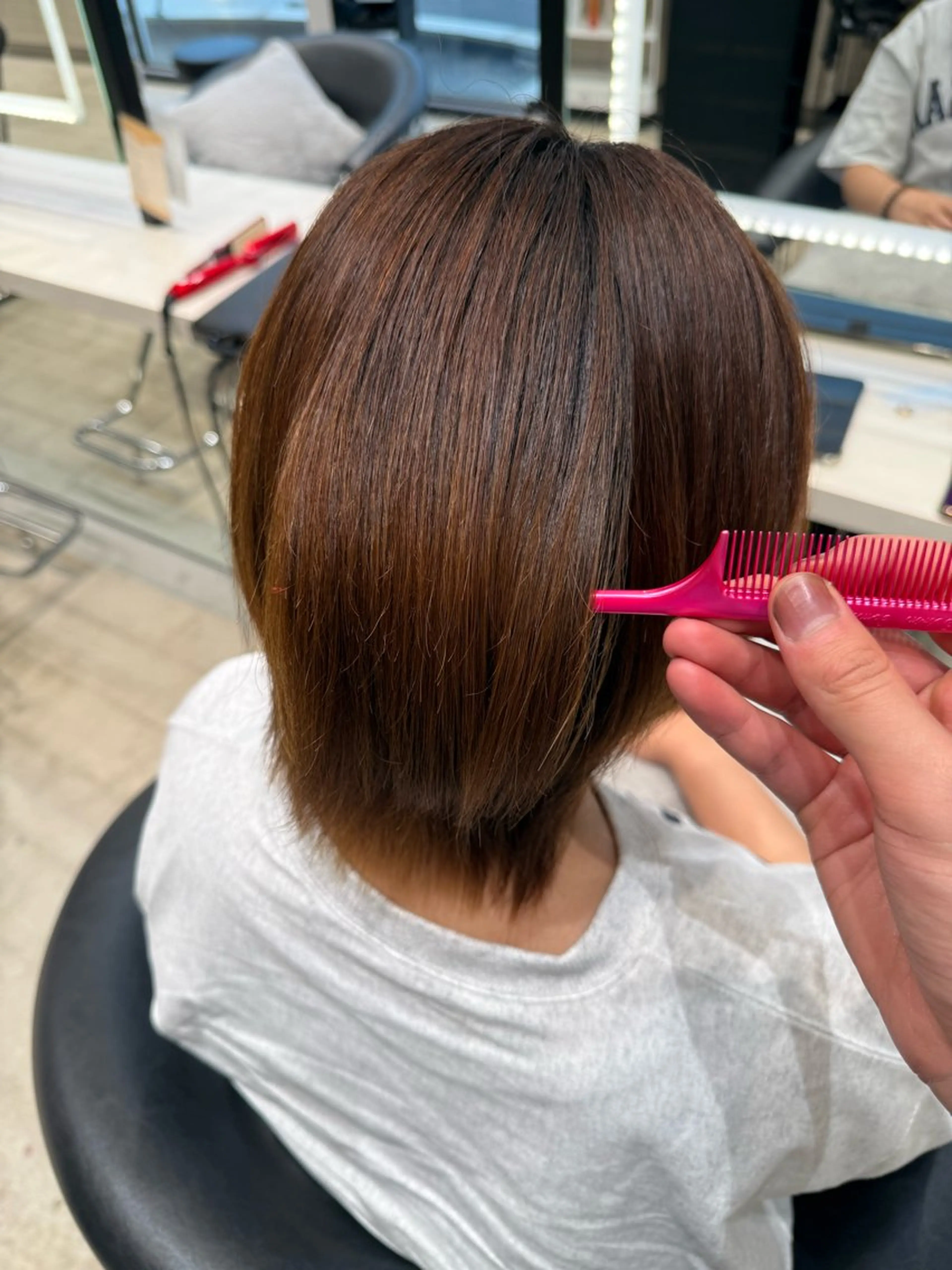 ミディアム みっちー/ブリーチカ ラー/似合わせカラーのヘアスタイル