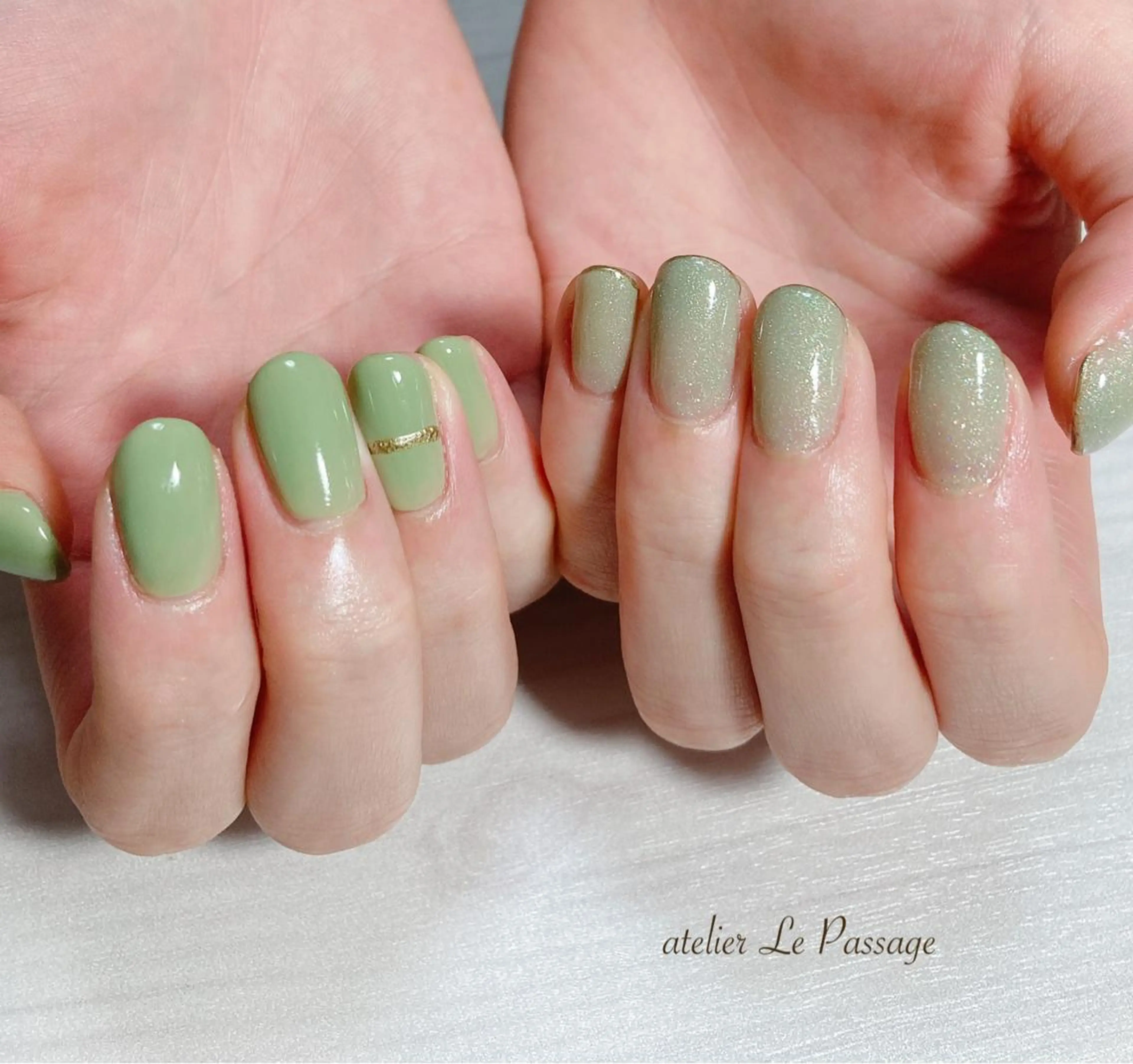 ネイル フレンチネイル ジェルネイル オフィスネイル ワンカラーネイル パラジェル Atelier Le Passage所属・h nakatsukaのネイルデザイン