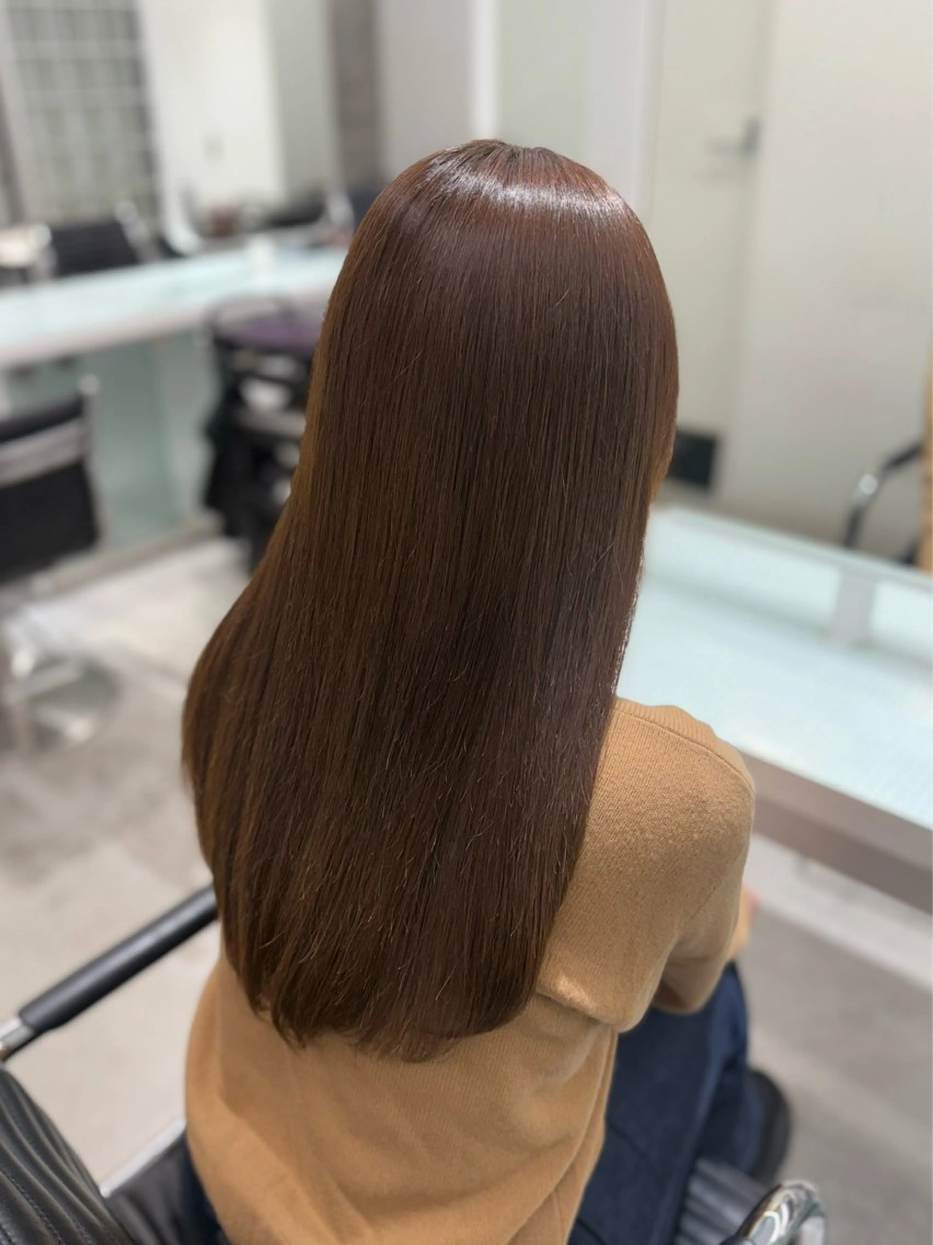 縮毛矯正 秋永 鈴のヘアスタイル
