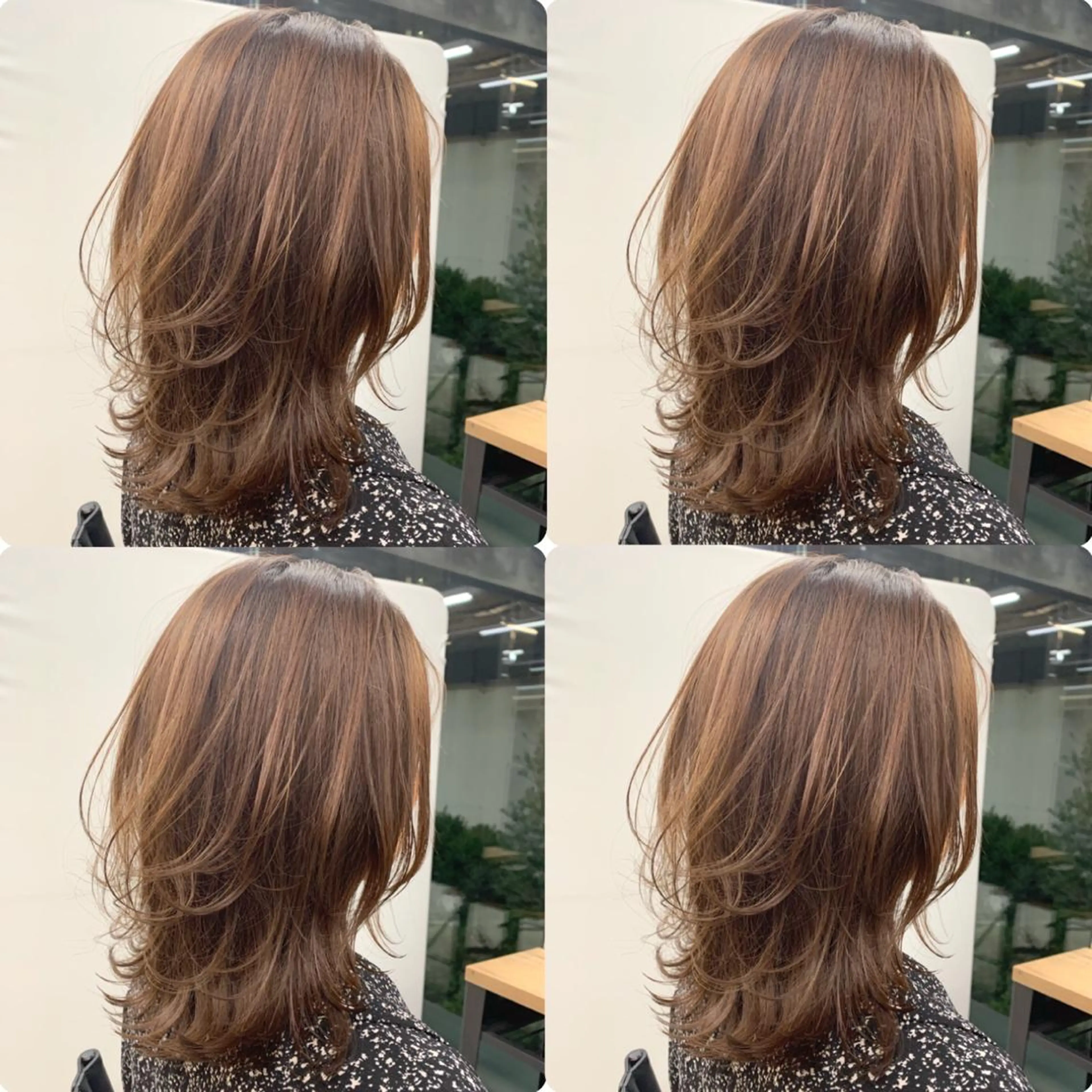 ミディアム カラー 透明感/オリーブ/ グレージュ/YUKAのヘアスタイル