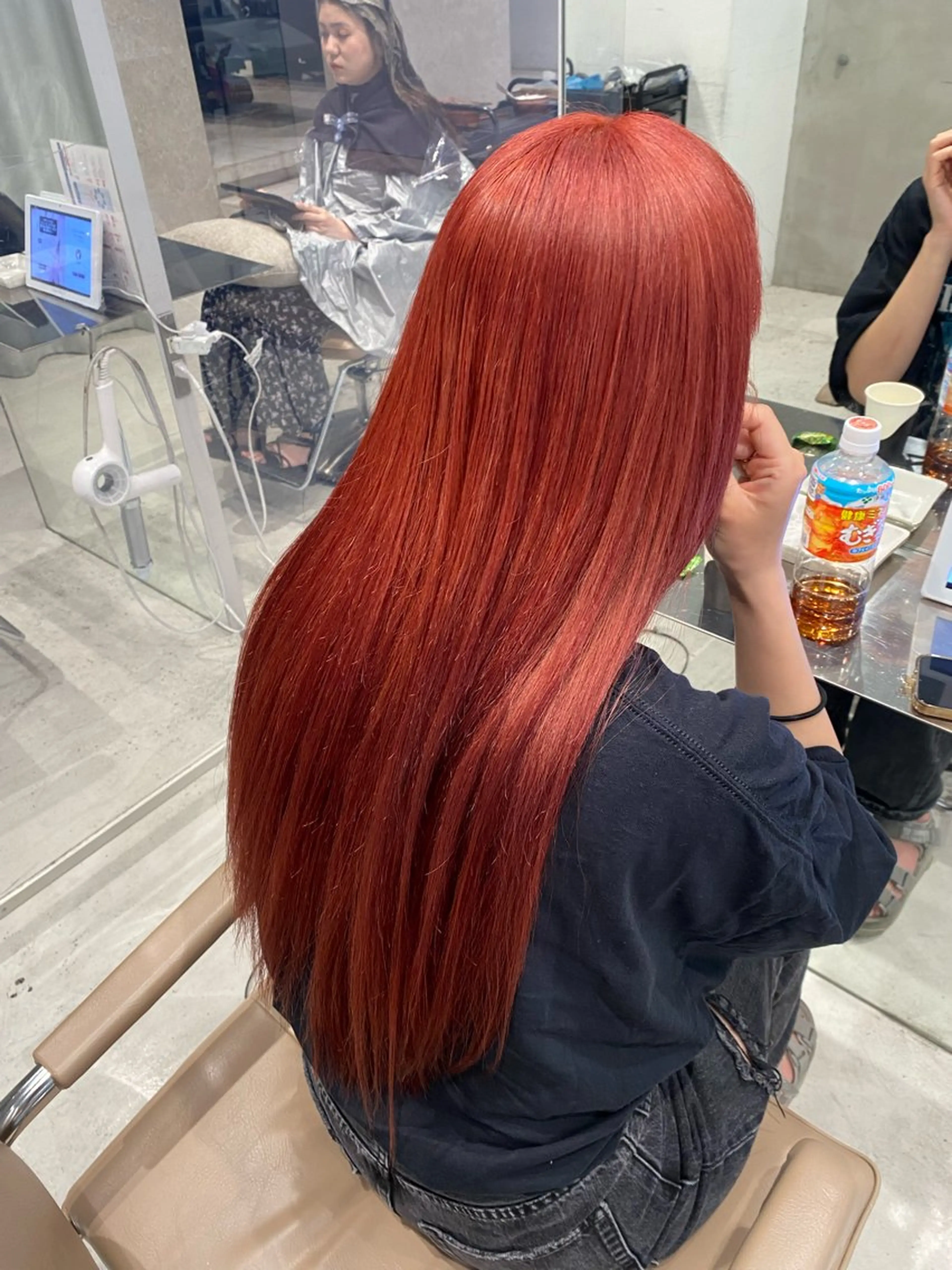 カラー ブリーチ ピンクカラー レッドカラー ミキ stylistのヘアスタイル