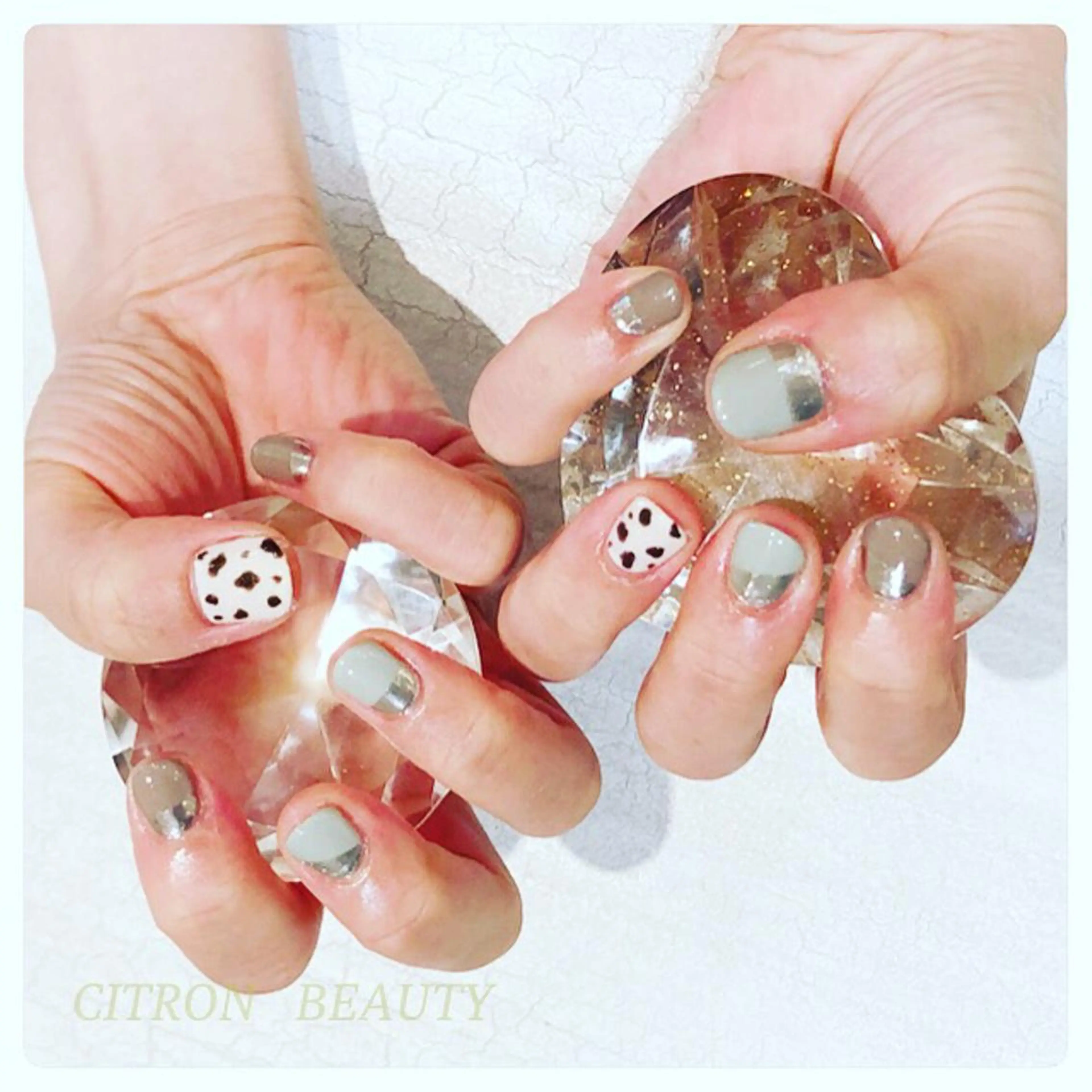 ネイル フレンチネイル ミラーネイル CITRON NAIL💅練習生のネイルデザイン