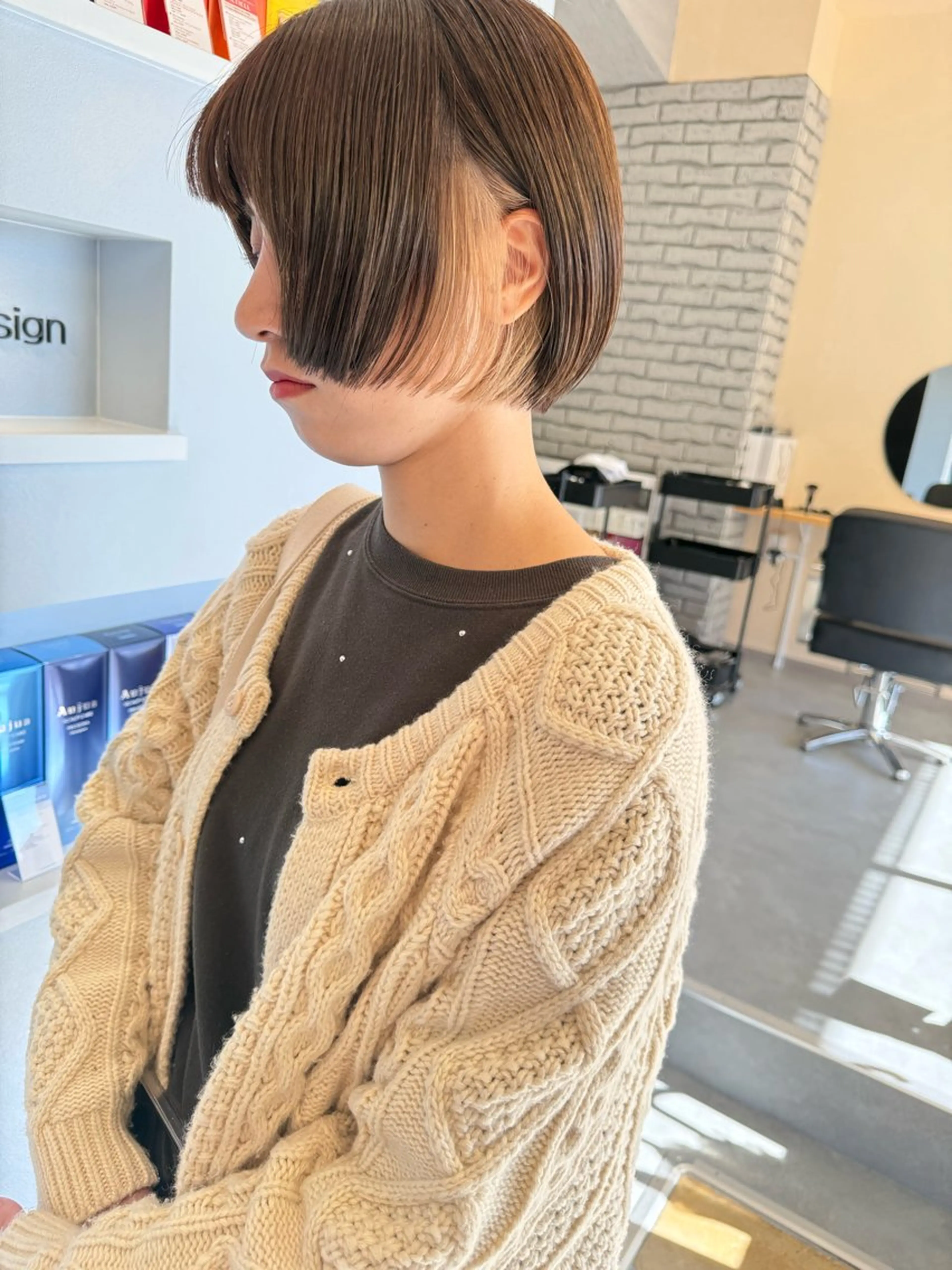 ショート ショートボブ ボブレイヤー ボブ 髪質改善 韓国風ヘア カット ヘアカラー トリートメント suii..hair designのヘアスタイル