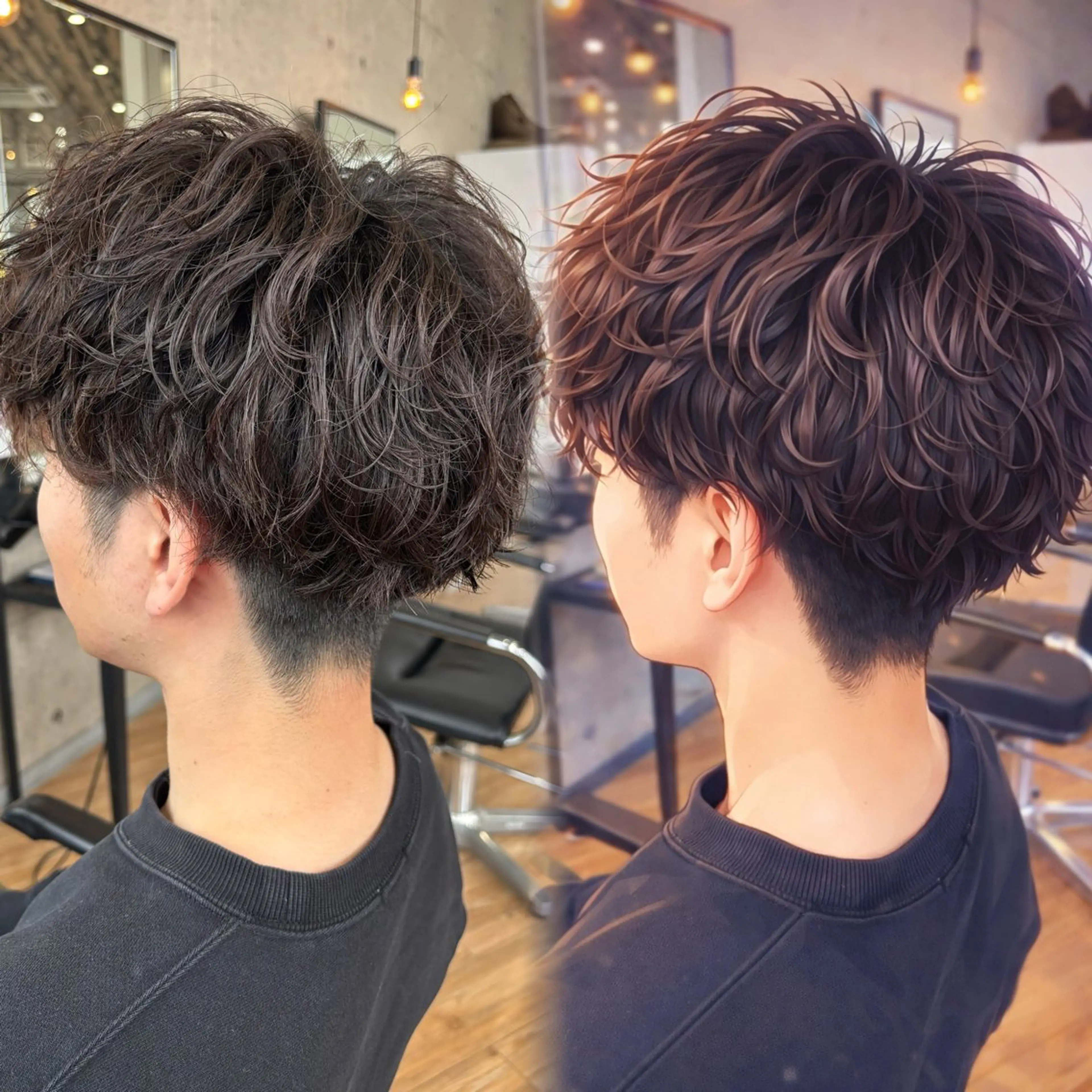 パーマ メンズ カット パーマ LIFE 本店所属・ハイトーン×レイヤー 🔥小林達哉のヘアスタイル