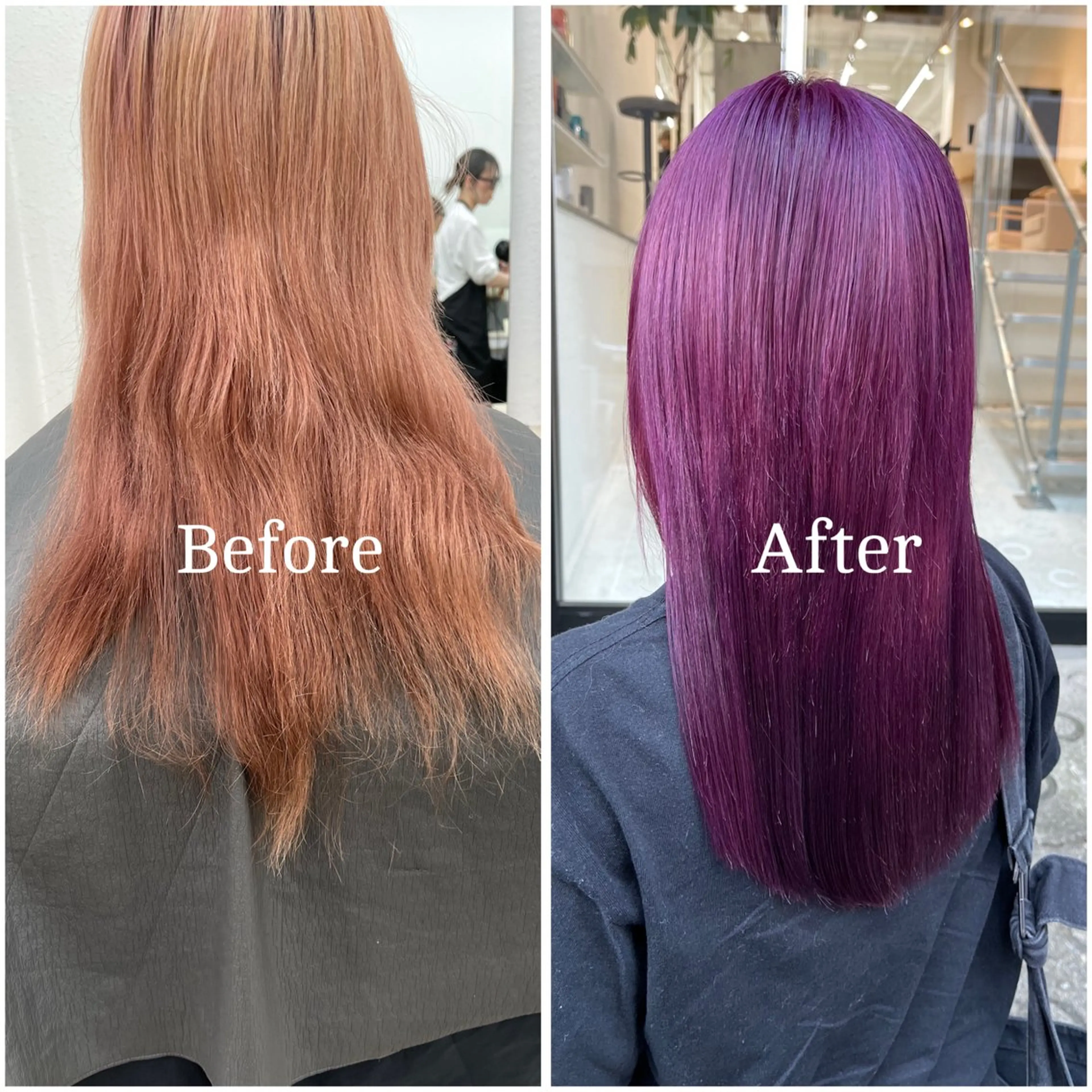 ロング カラー ブリーチ デザインカラー 似合わせカット 縮毛矯正 ムラ修正/ ハイトーン💖Riaのヘアスタイル