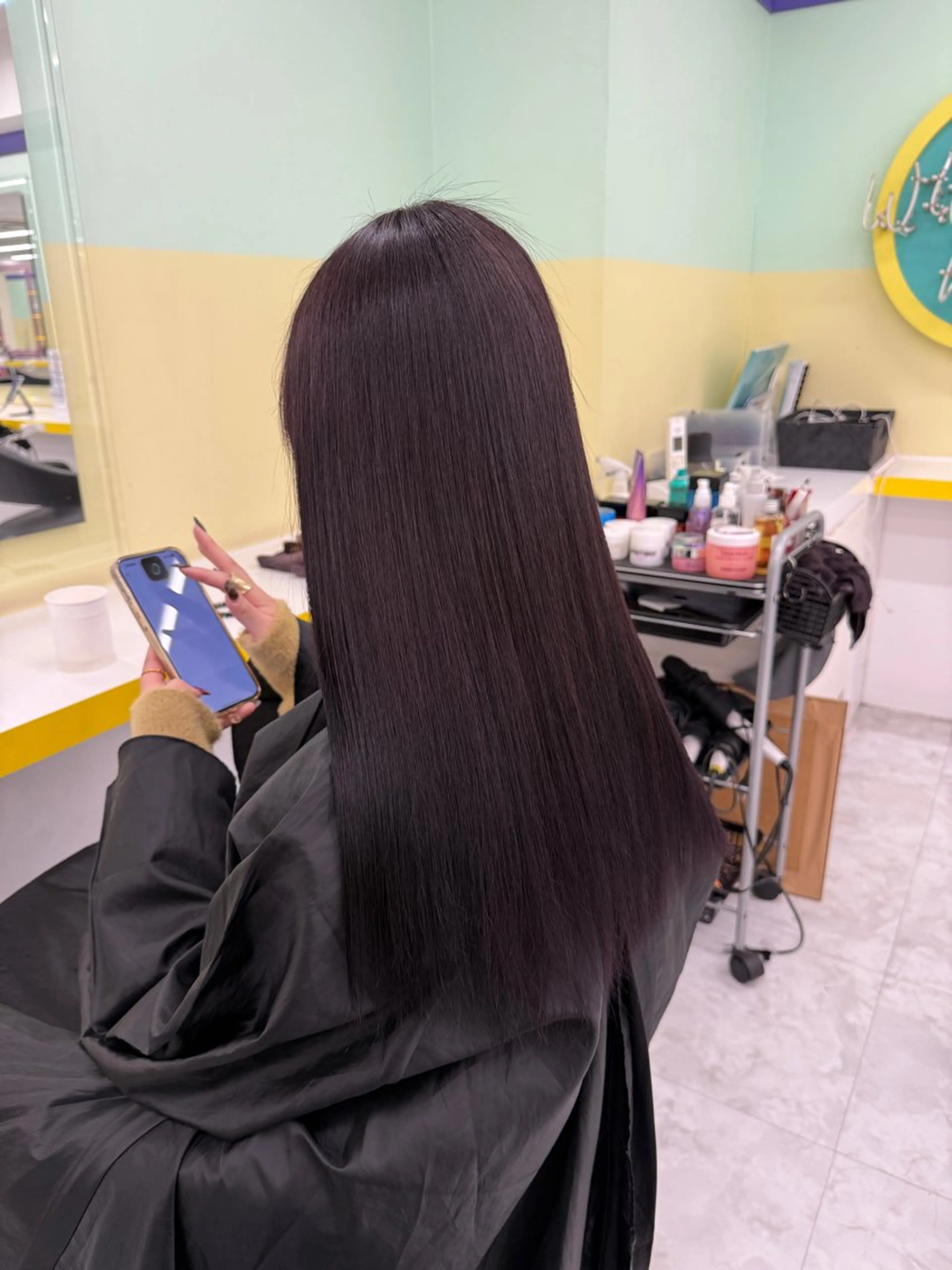 ロング カラー ヘアアレンジ 縮毛矯正 カット ヘアカラー 縮毛矯正 トリートメント ヘアセット 🎀Girly艶髪カ ラー🎀Harukaのヘアスタイル