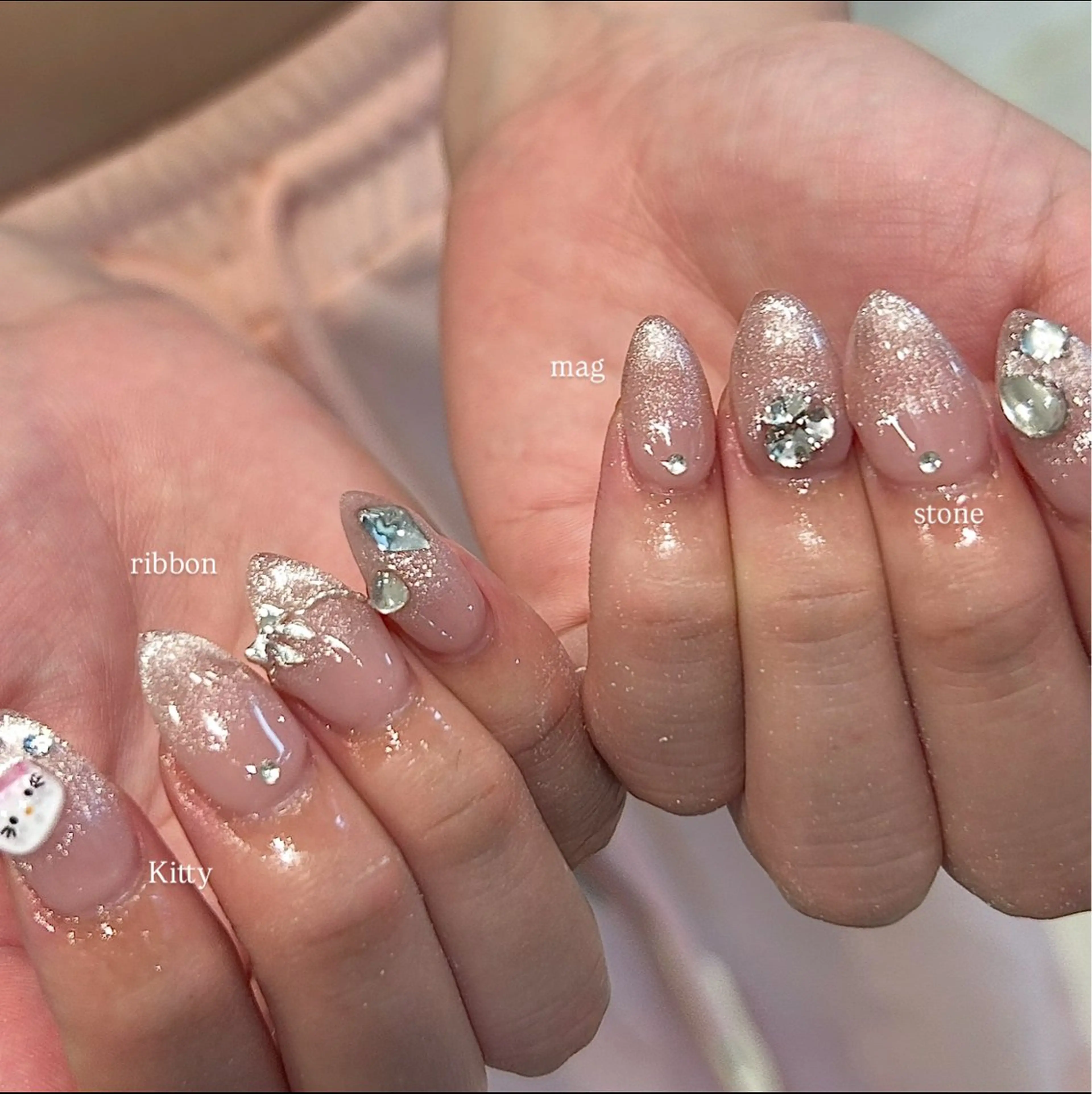 ネイル ハンドネイル honoka ガーリーネイル໒꒱のネイルデザイン