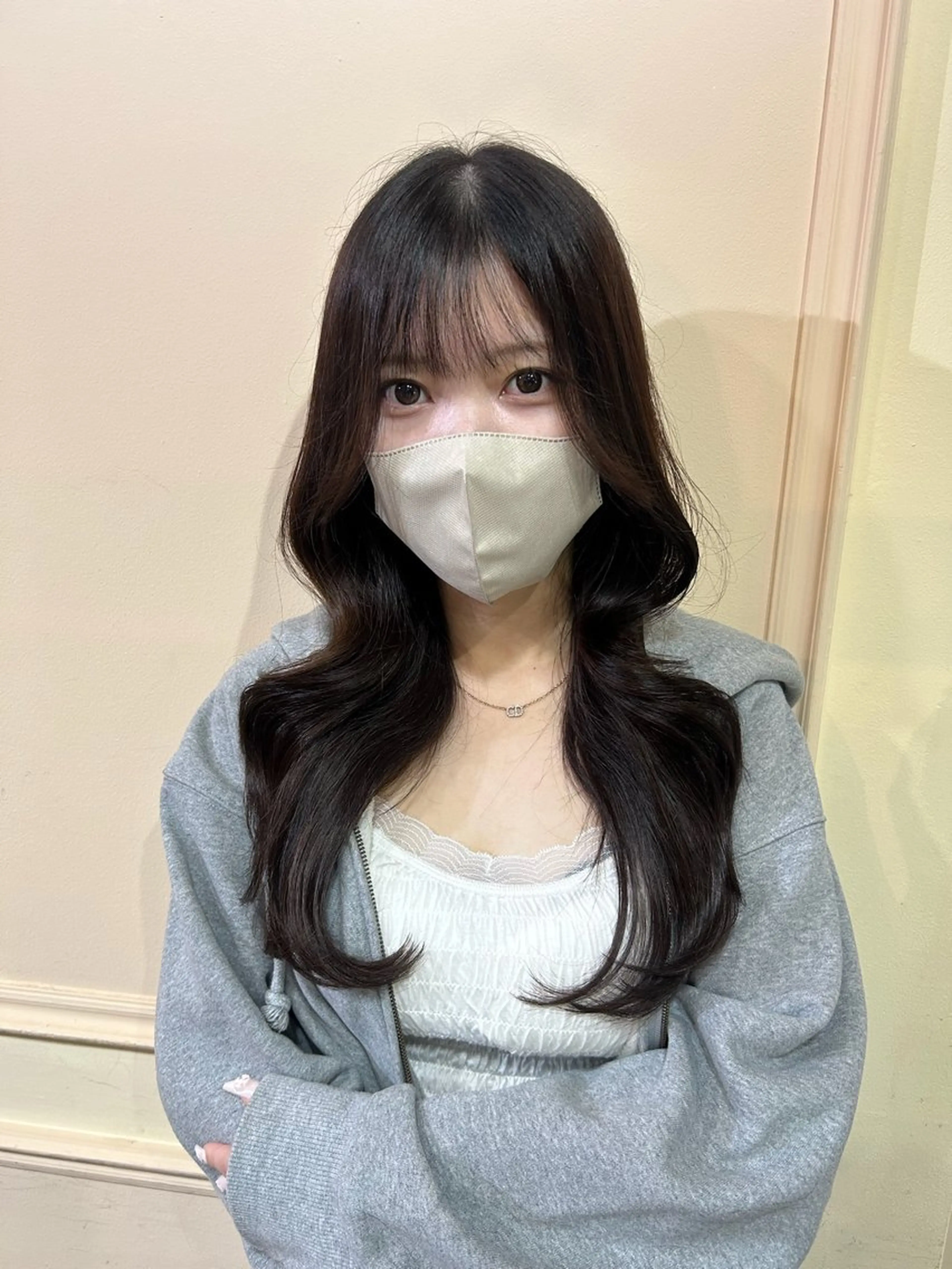 ロング カラー くびれヘア 顔周りカット レイヤーカット 'AXISガスビル Rinのヘアスタイル