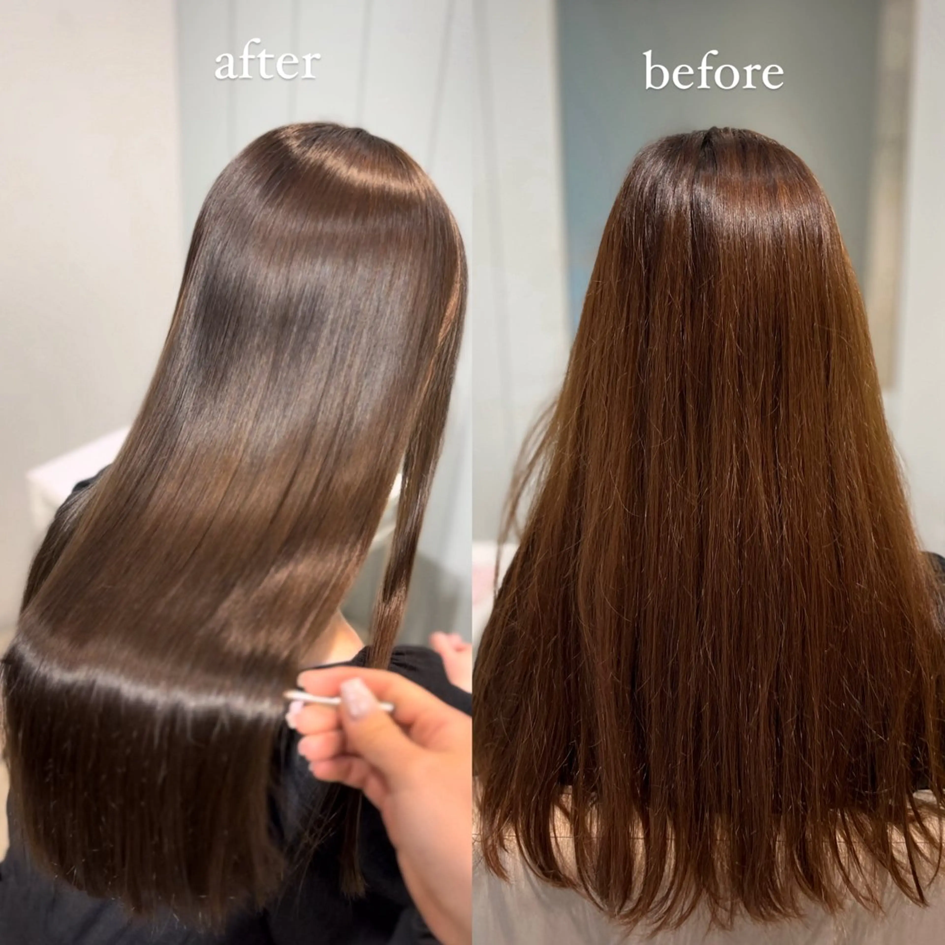 カラー 縮毛矯正／レイヤー／ 髪質改善／海月のヘアスタイル