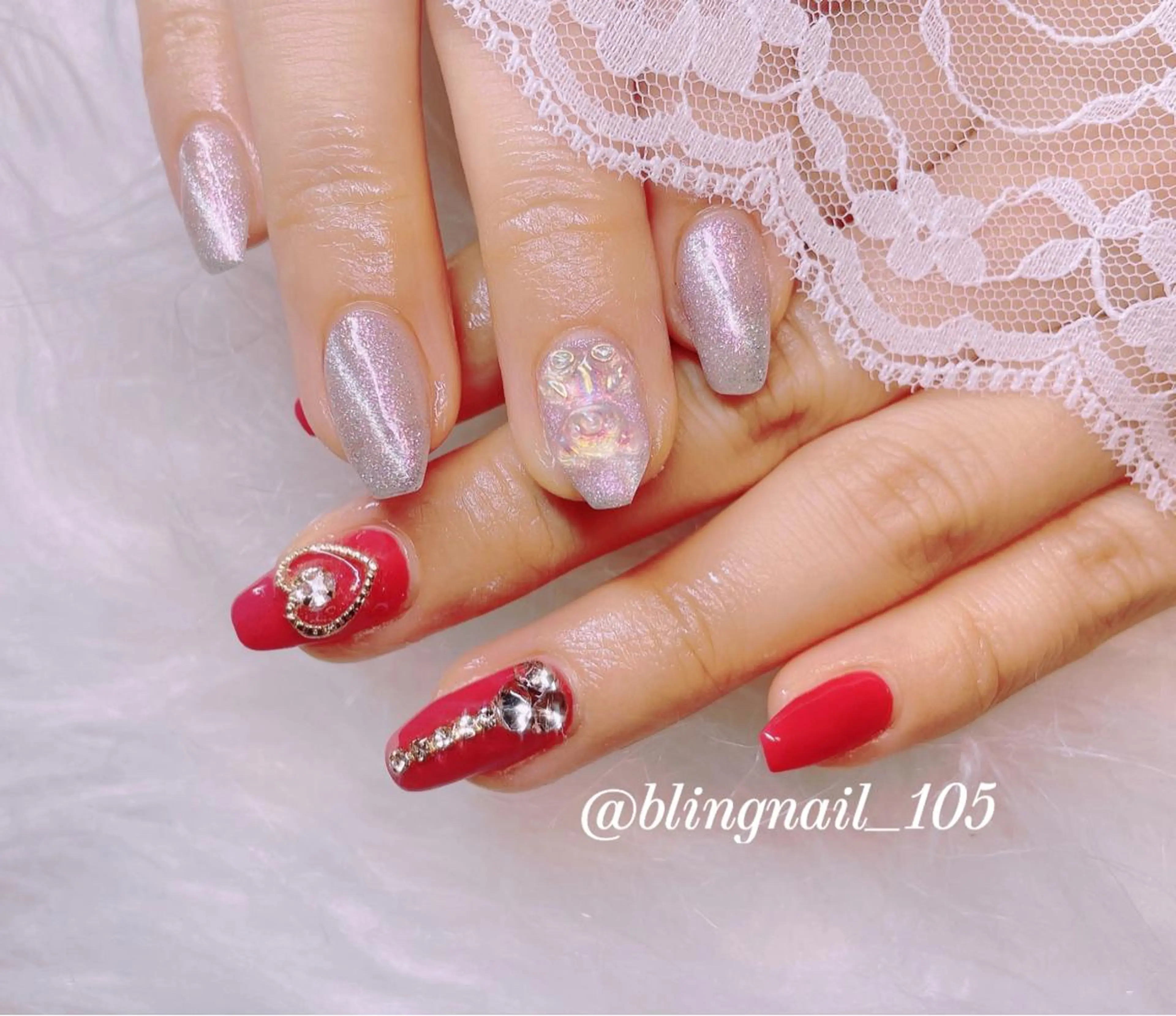 ネイル 23時まで❤︎韓国、 ワンホンネイルのネイルデザイン